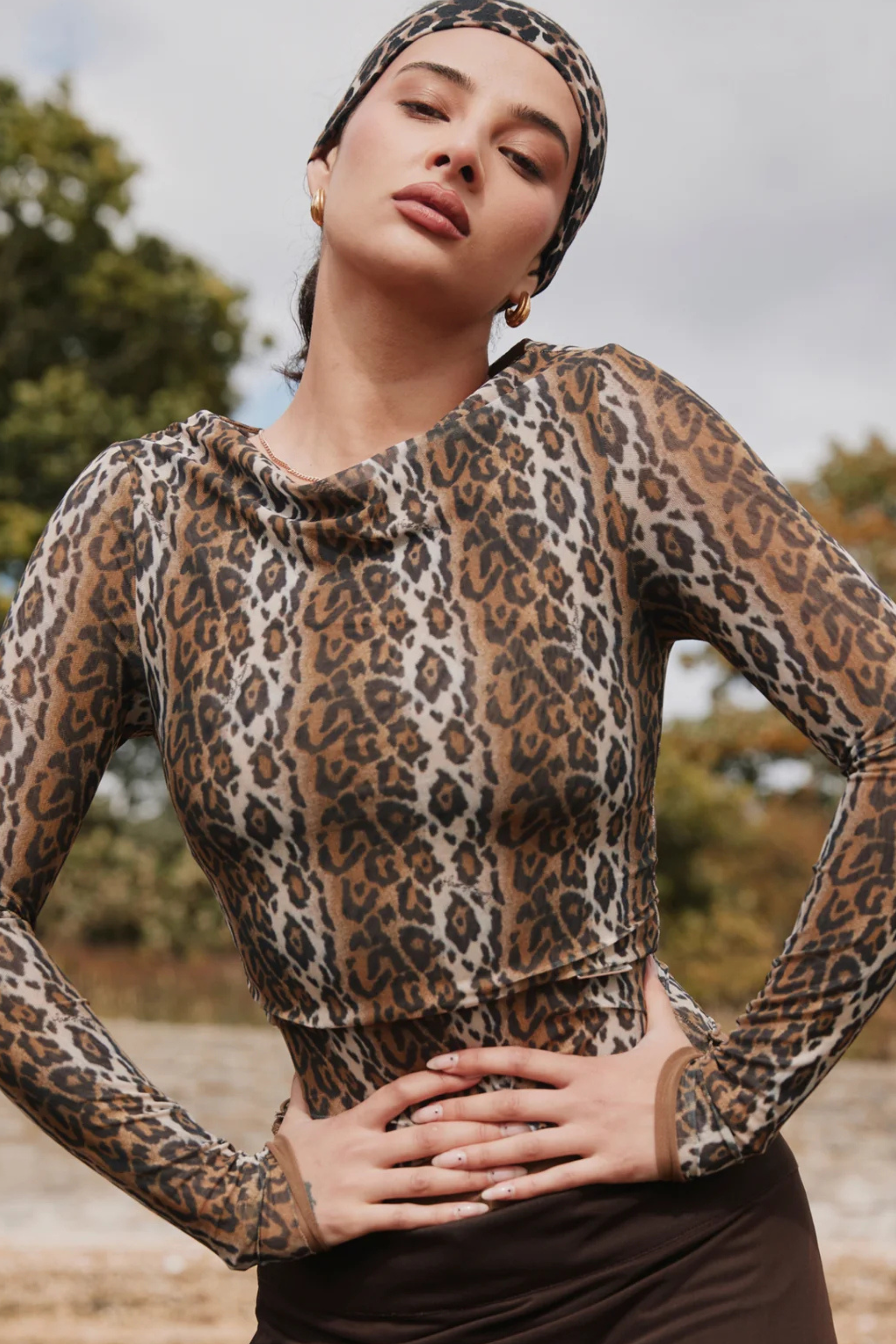 Layered Long Sleeve Leopard