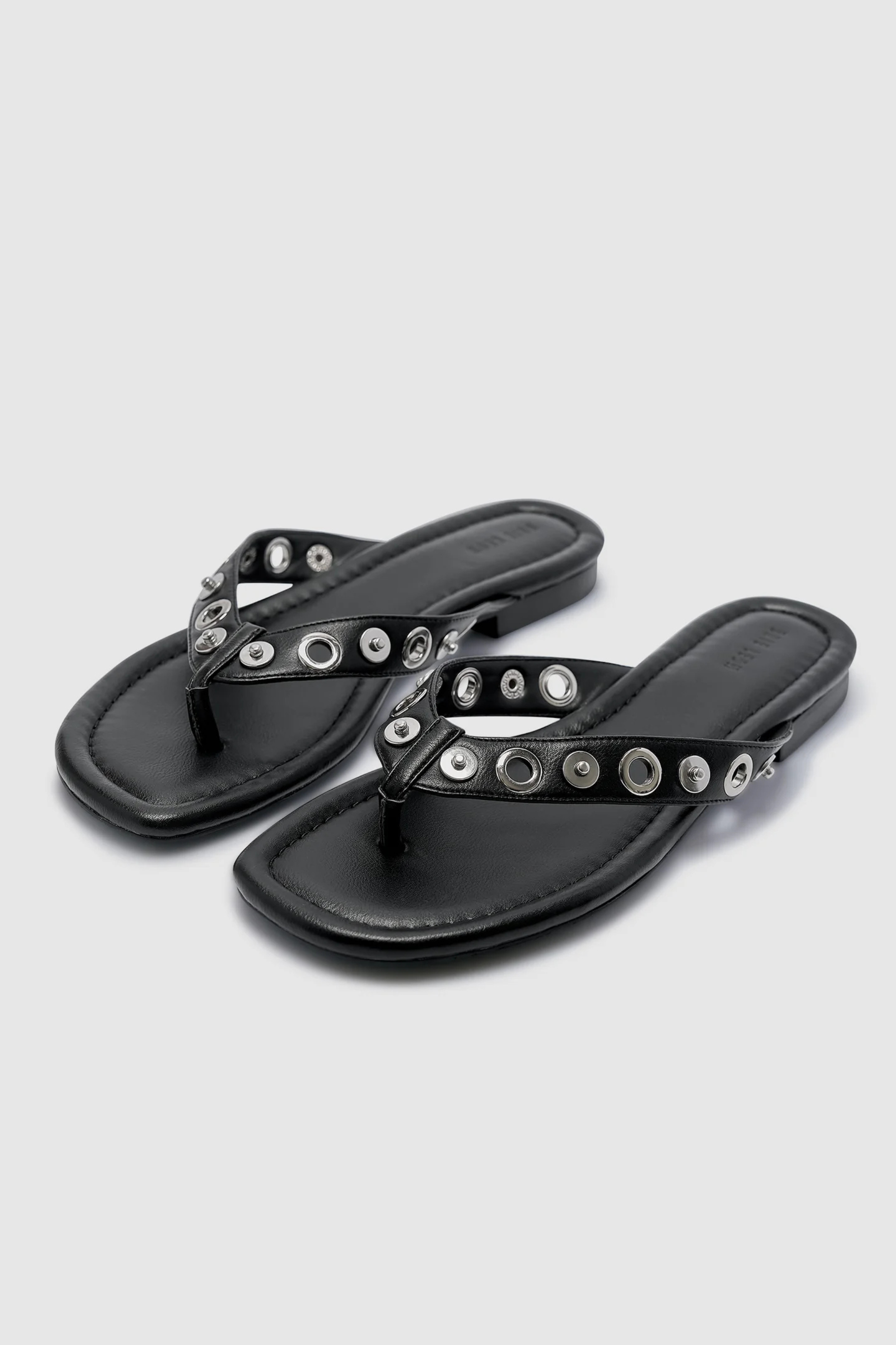 Eyelet Sandal Black