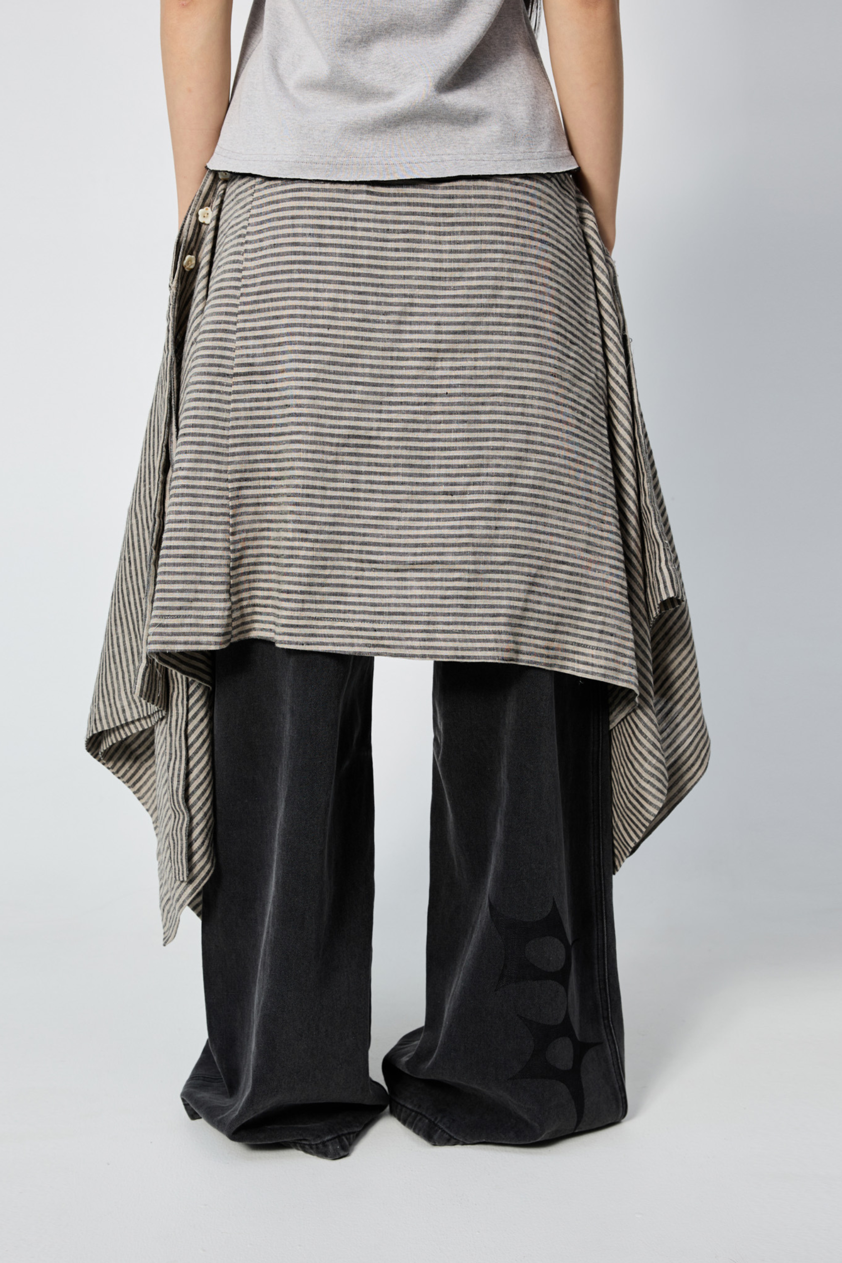 Origami Skirt Earth Stripe