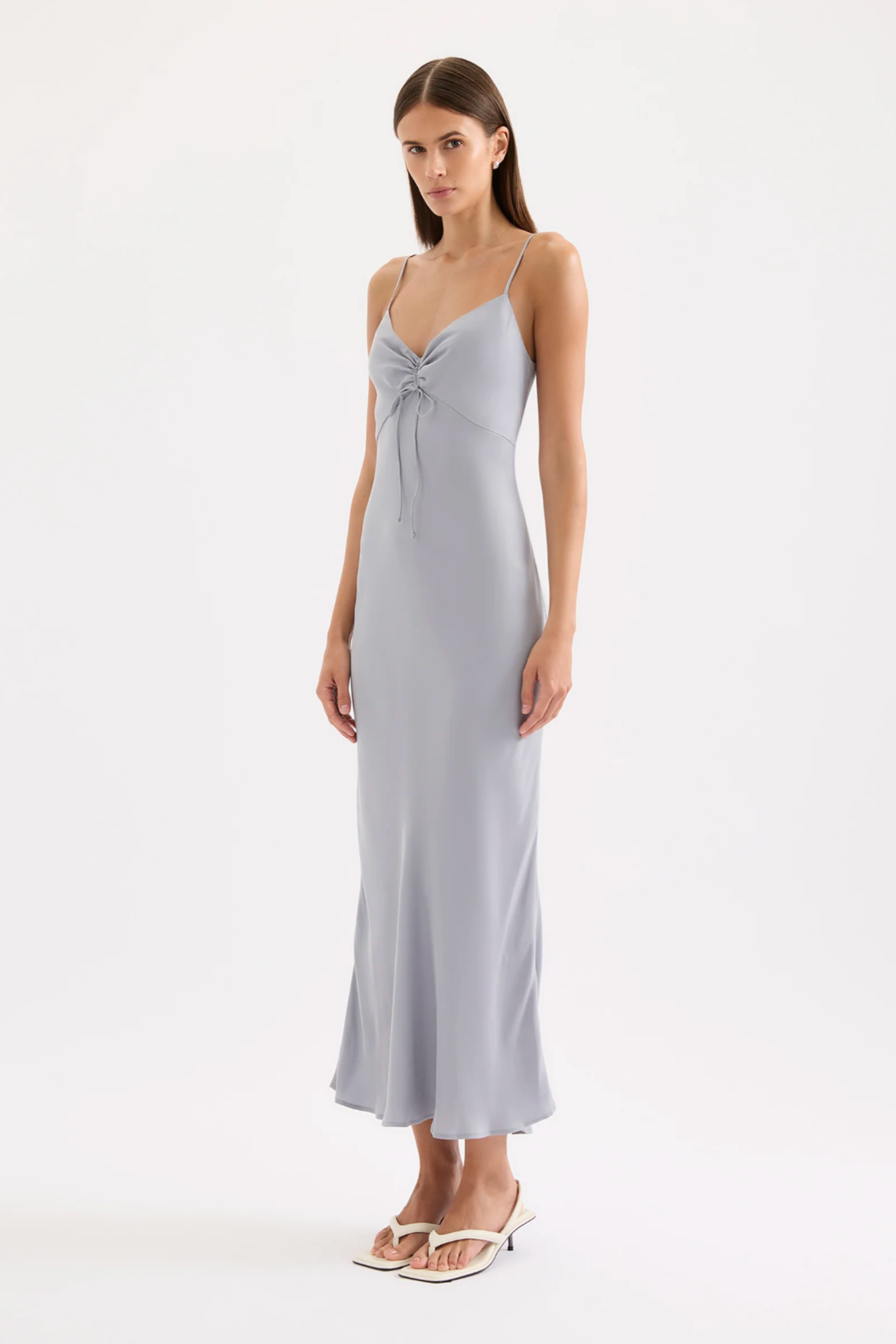 Nikkia Cupro Maxi Dress Storm