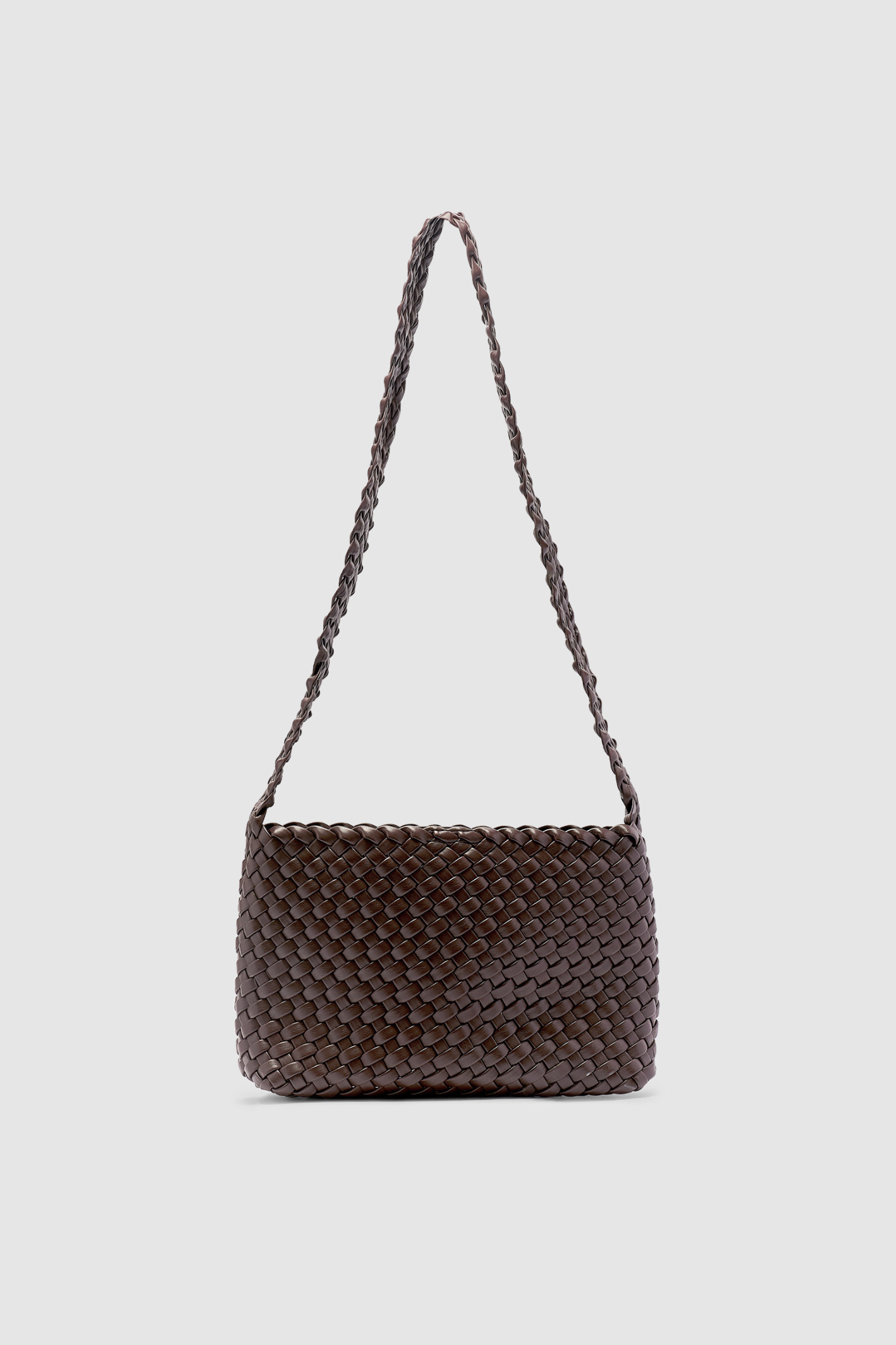 Luca Woven Crossbody Chocolate