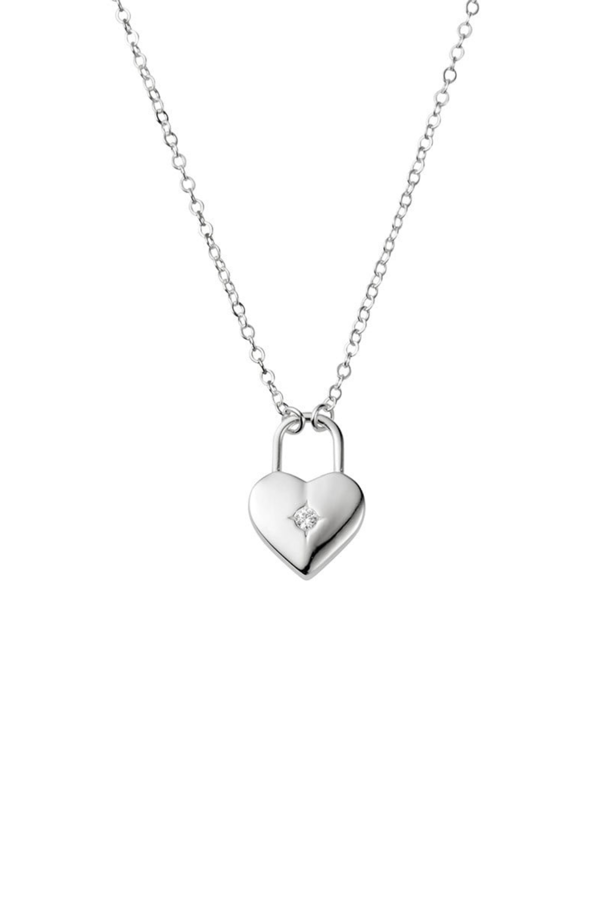 Heart Padlock Fine Necklace