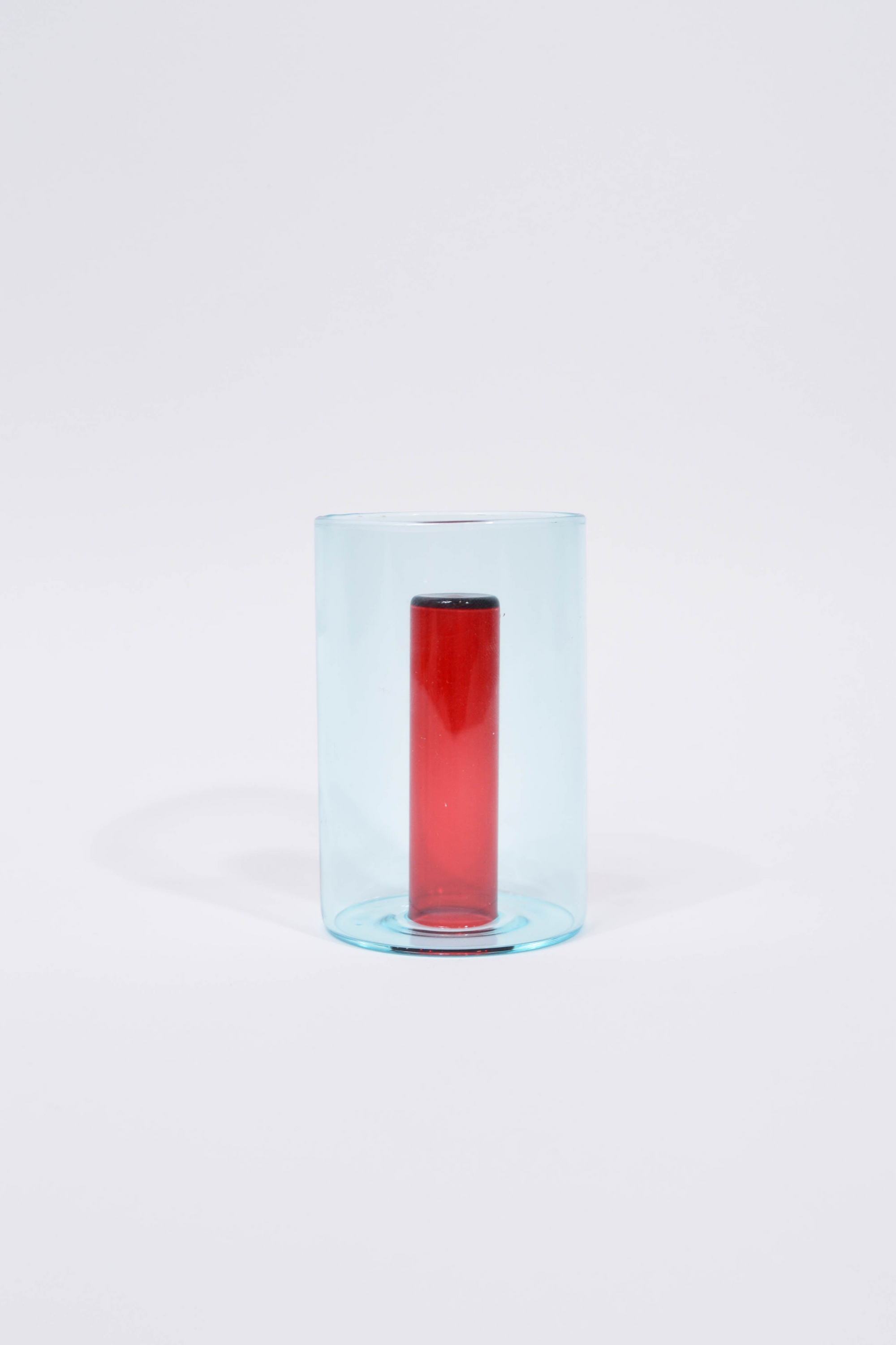Reversible Glass Vase Small Red/Blue