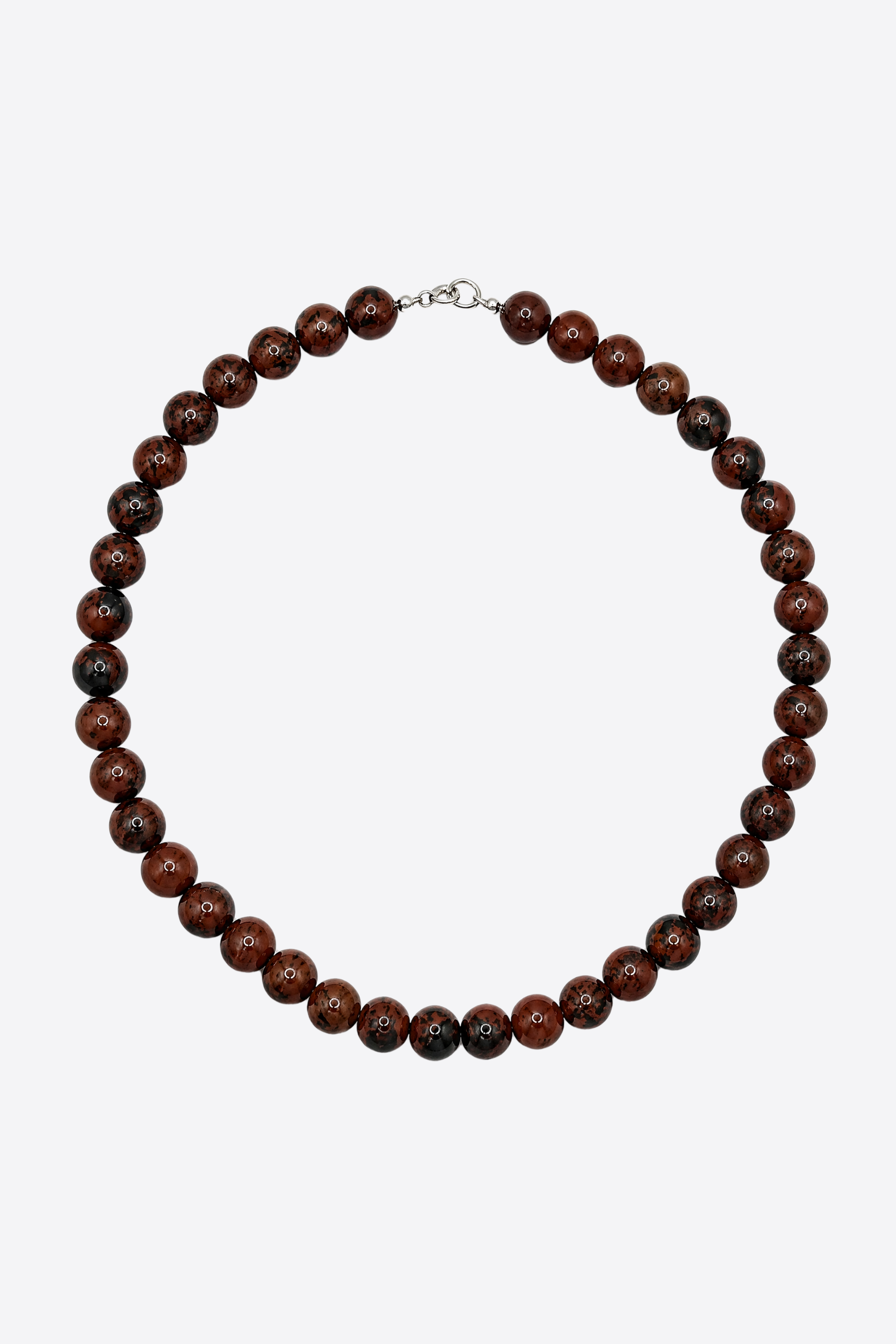 Beaded Red Obsidian Necklace