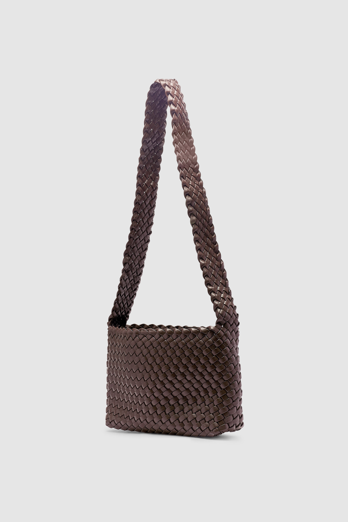 Luca Woven Crossbody Chocolate