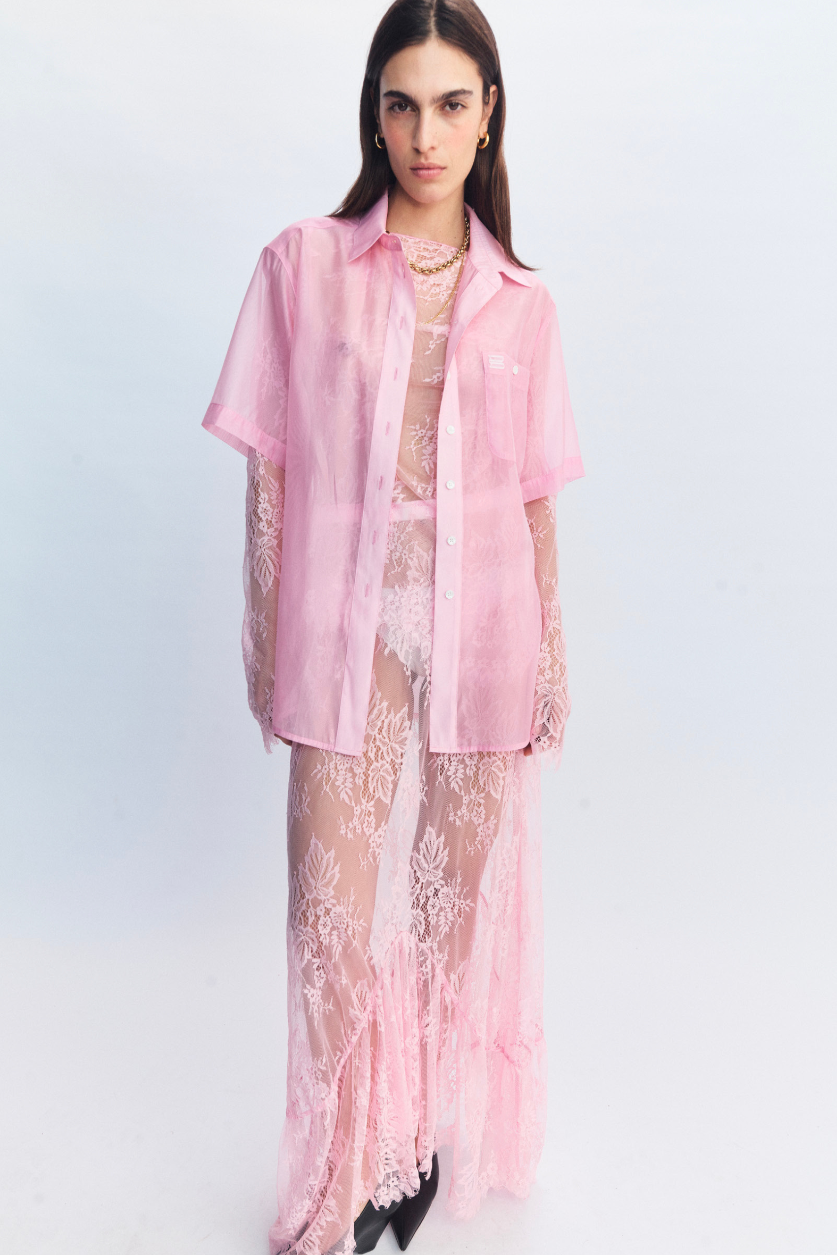 Cora Short Sleeve Shirt Pink