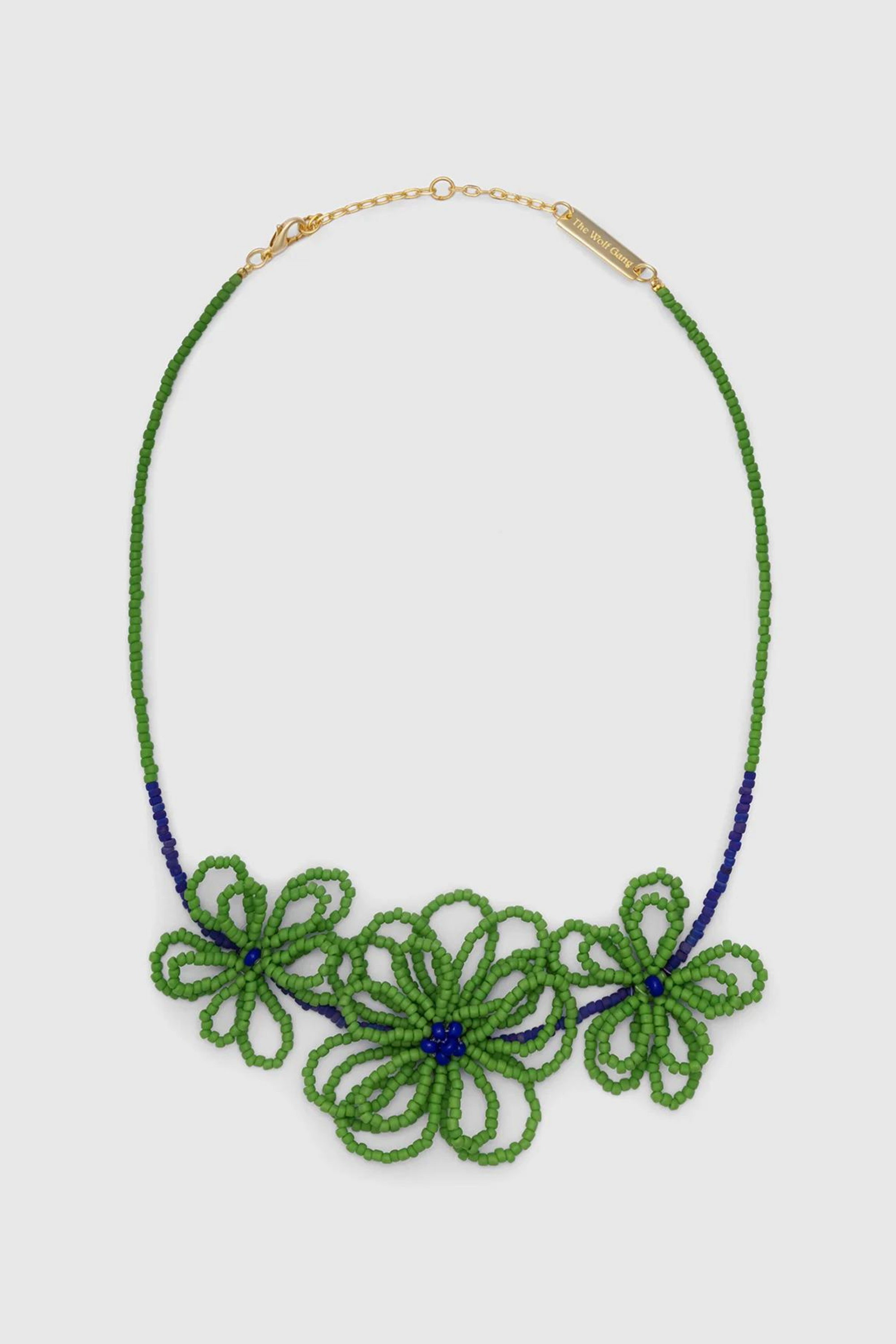 Loula Flower Necklace Emerald