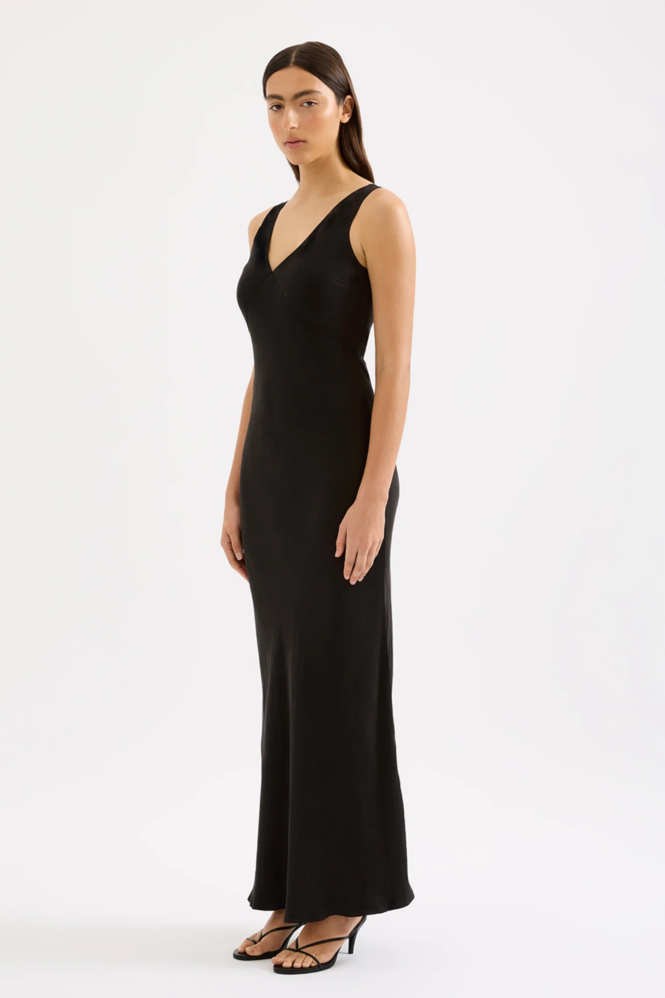 Harper Cupro Maxi Dress Black