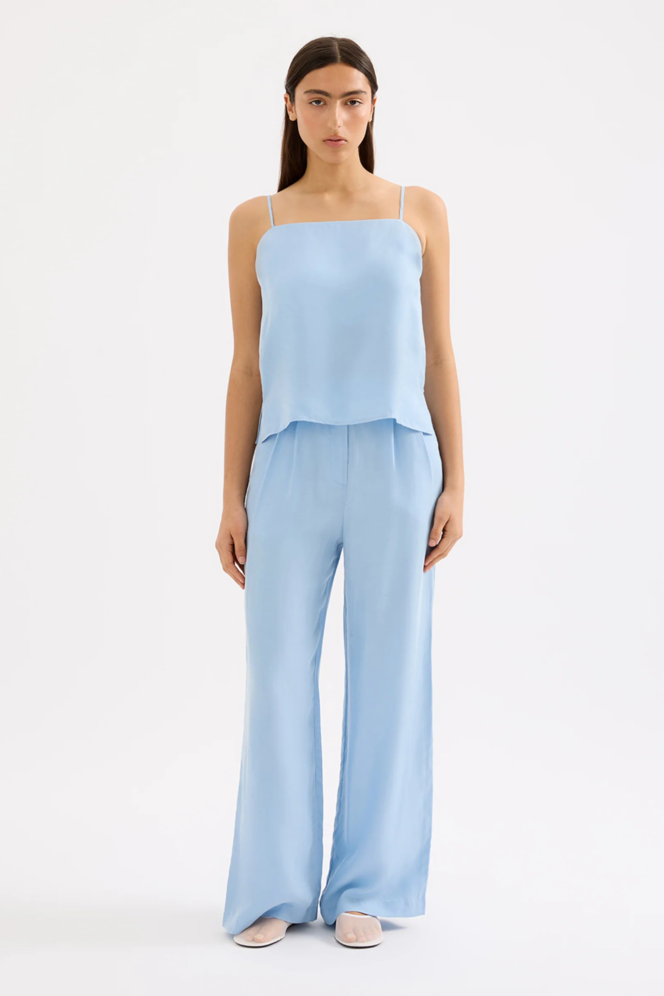 Lea Cupro Pant Lake Blue