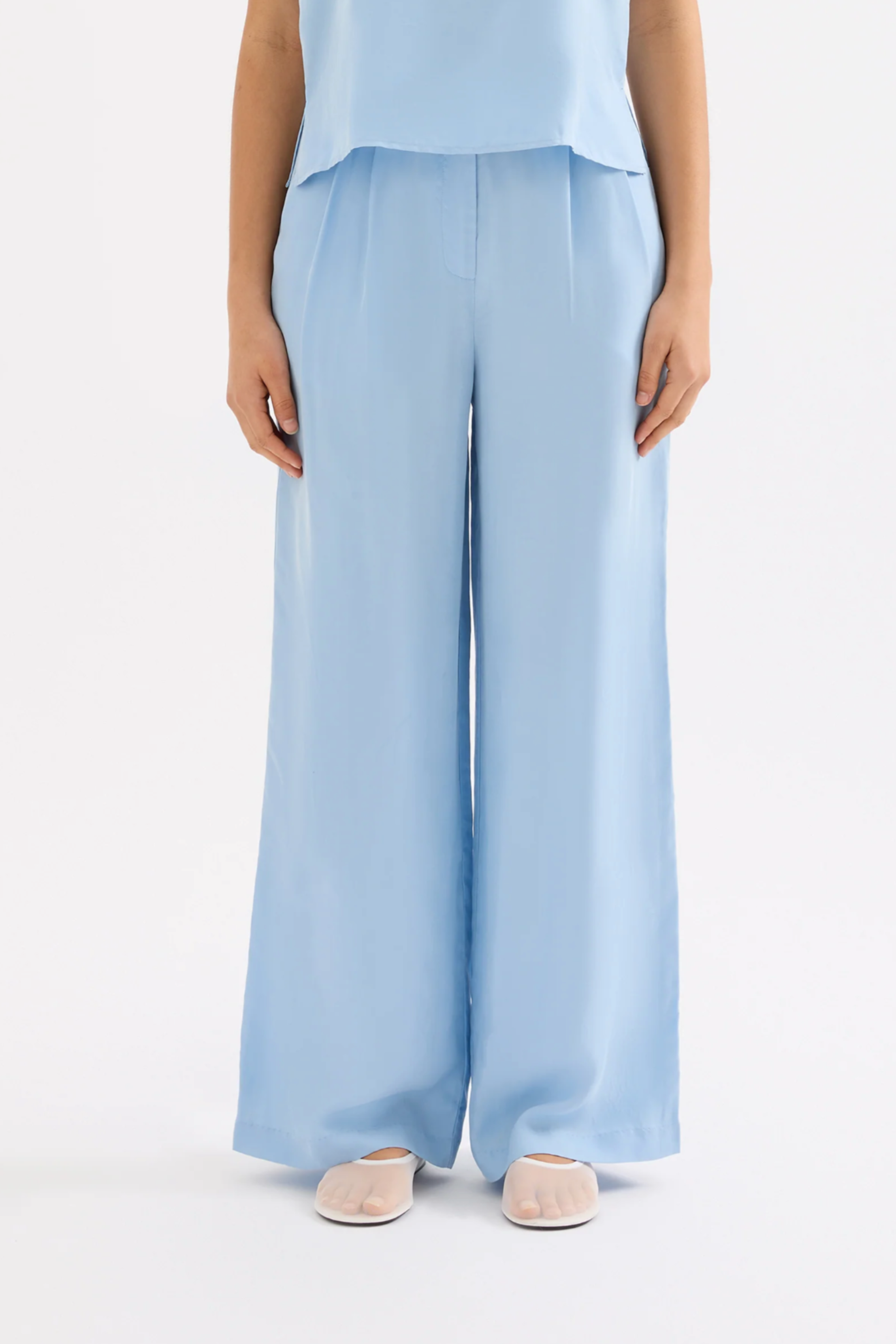 Lea Cupro Pant Lake Blue