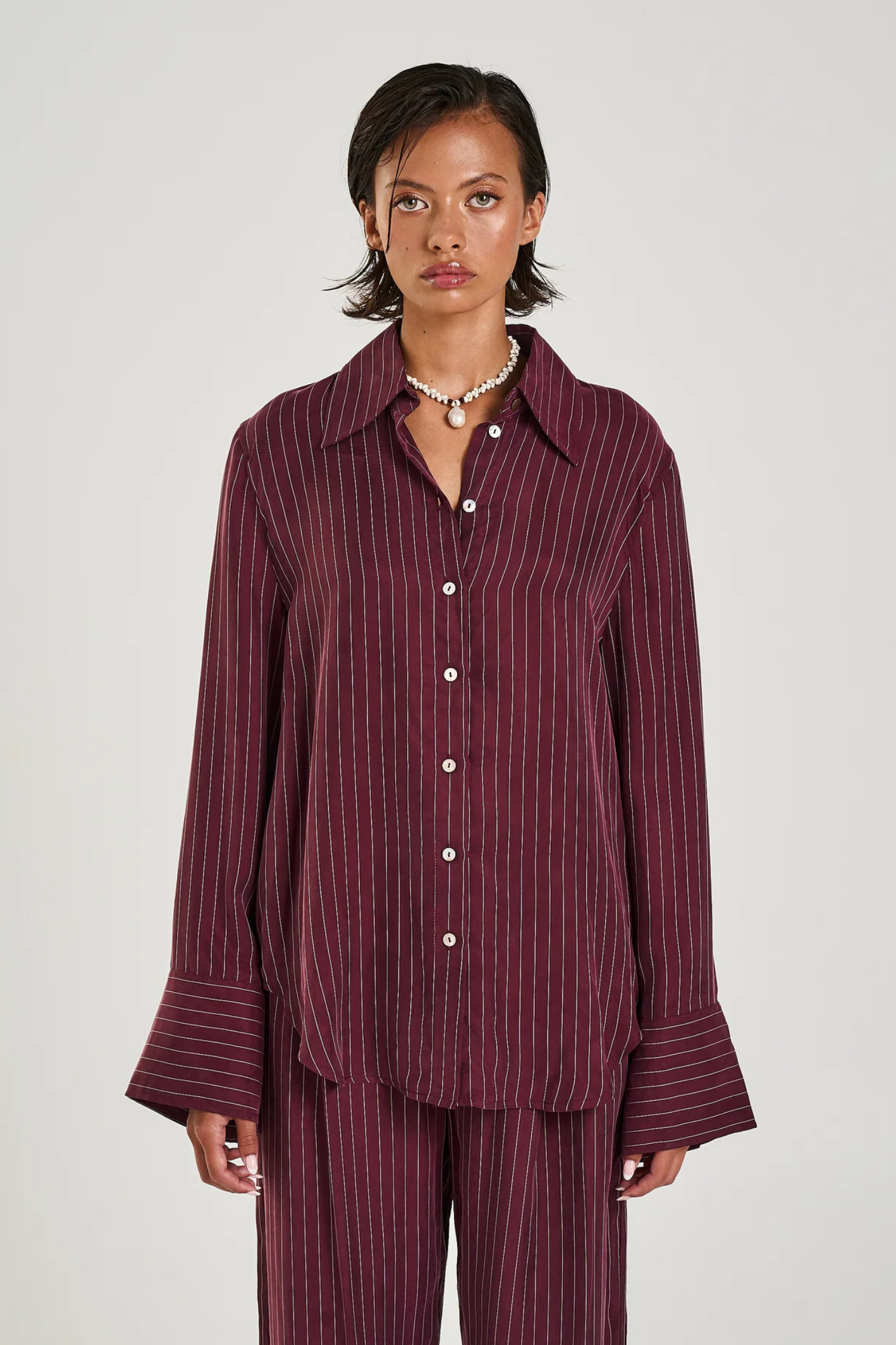 Cuff Shirt Kina Pinstripe