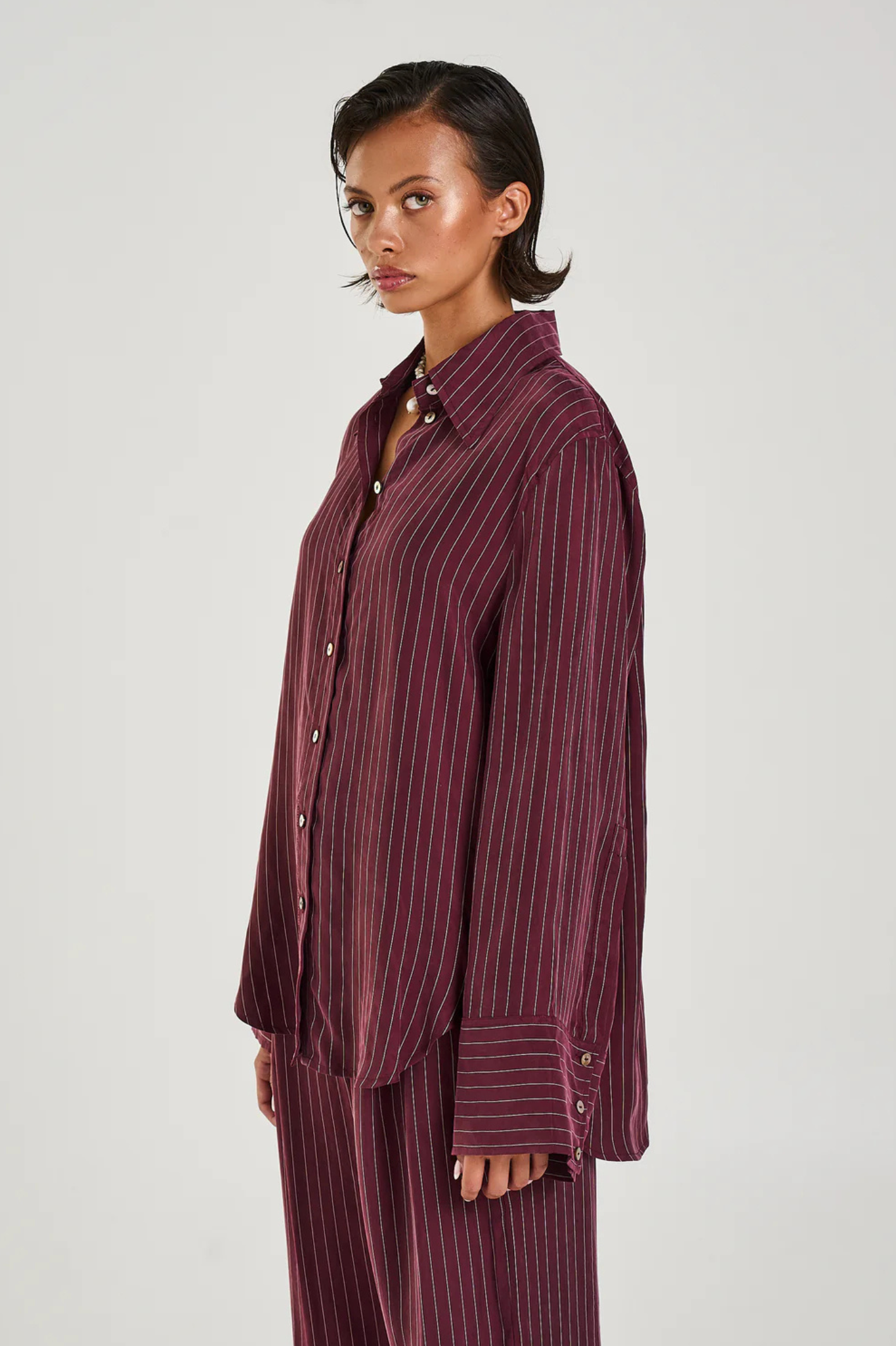 Cuff Shirt Kina Pinstripe