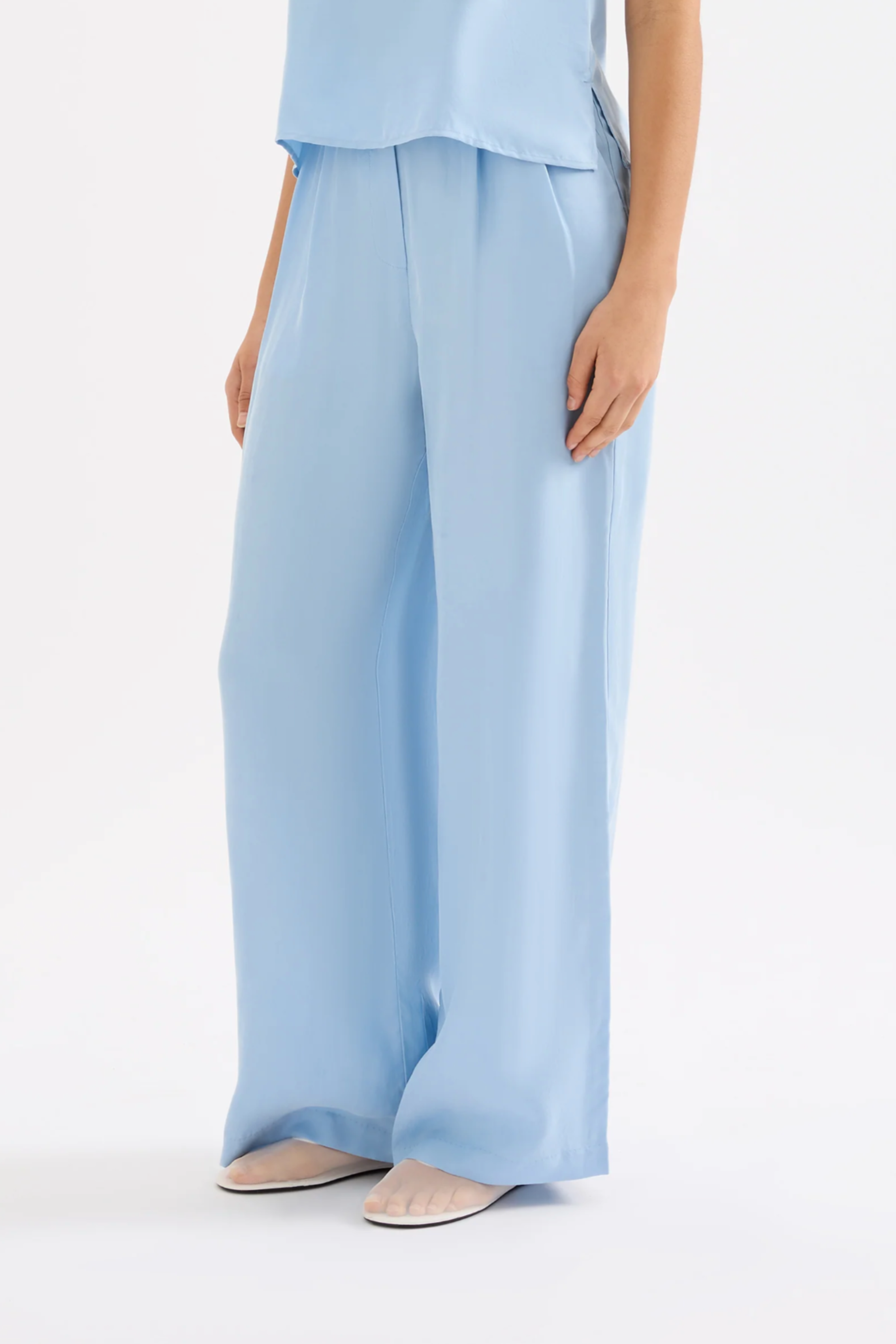 Lea Cupro Pant Lake Blue