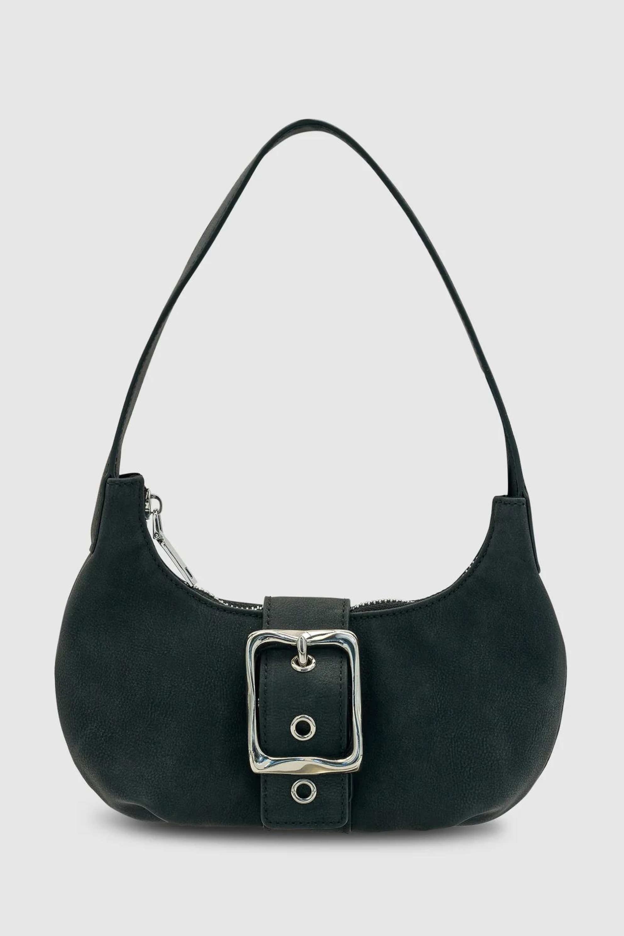 Everyday Mini Baguette Bag Black Suede