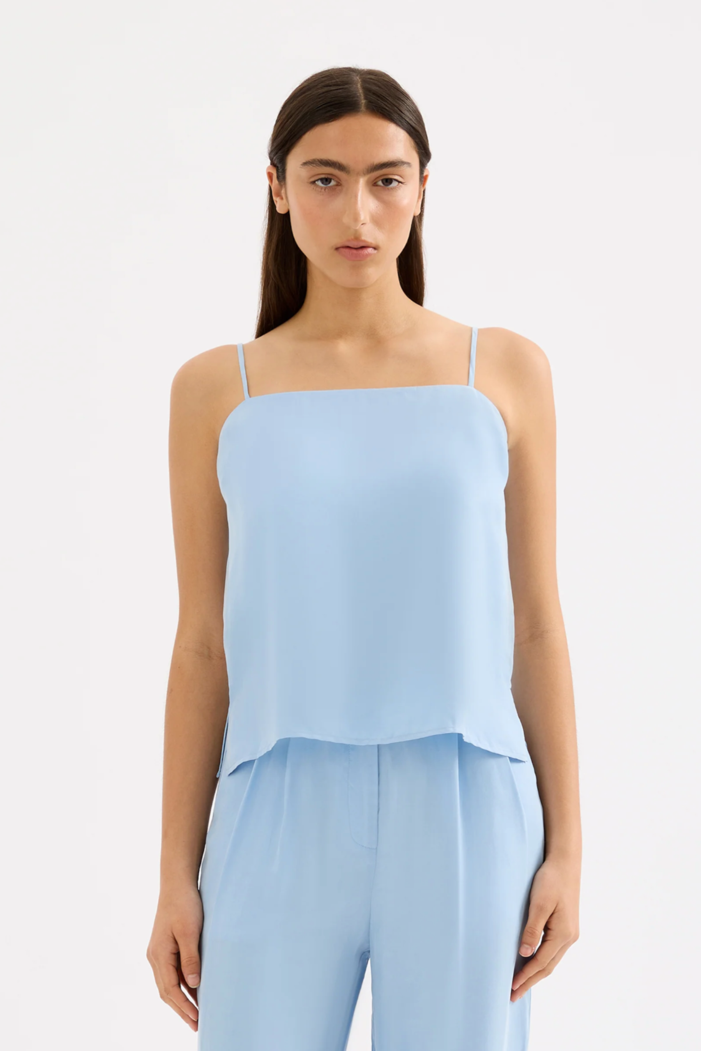 Karla Cupro Cami Lake Blue