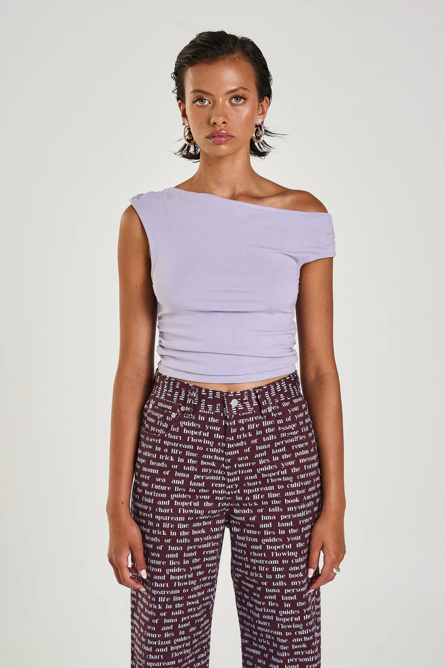 Off Shoulder Tank Seafoam