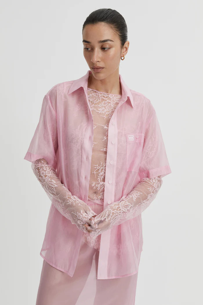 Cora Short Sleeve Shirt Pink