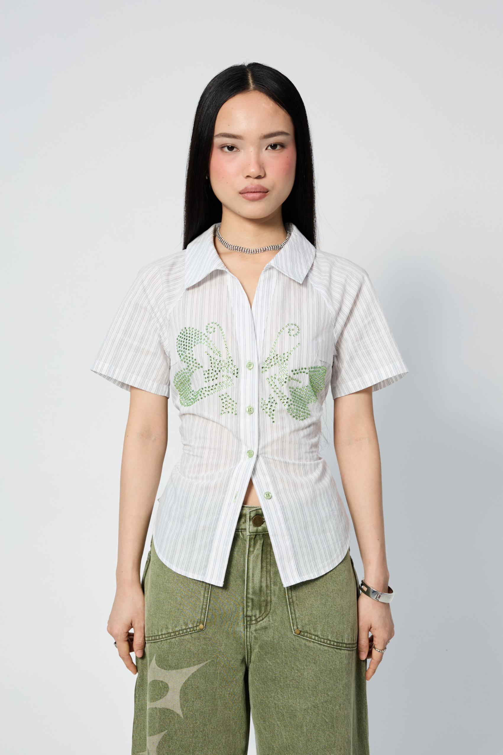 Raglan Shirt Lime Butterfly