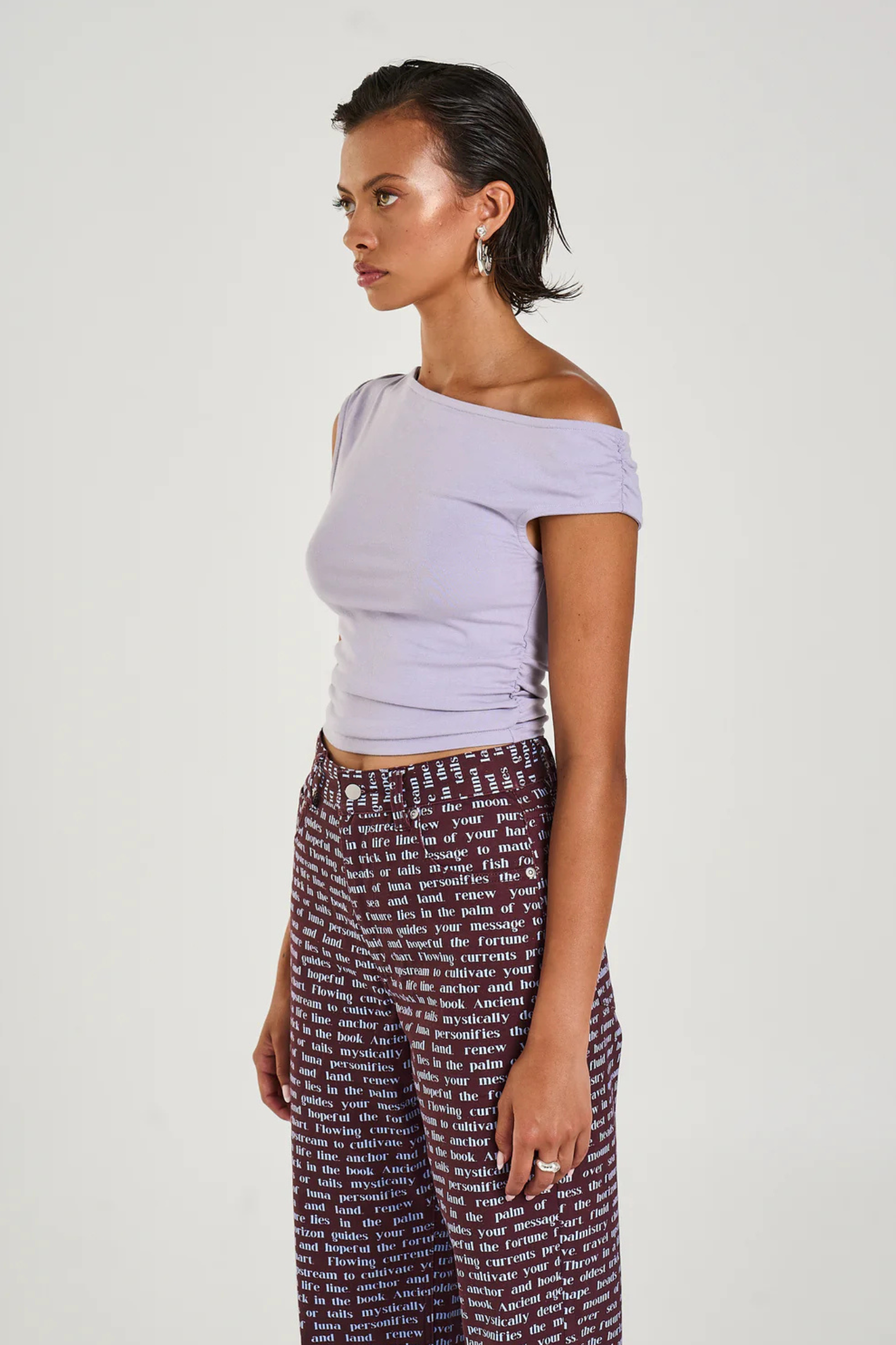 Off Shoulder Tank Seafoam