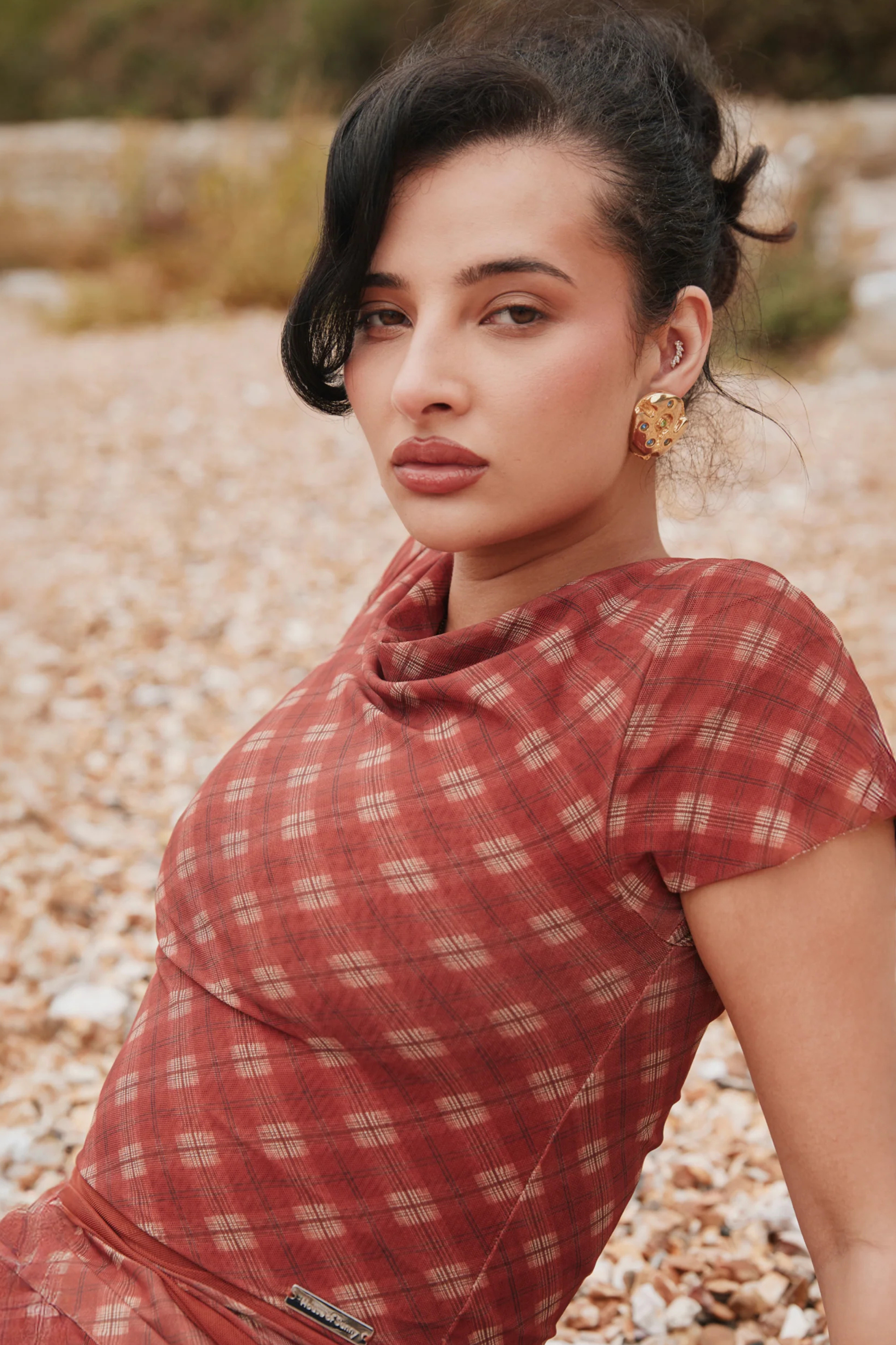 Mesh Top Retro Check