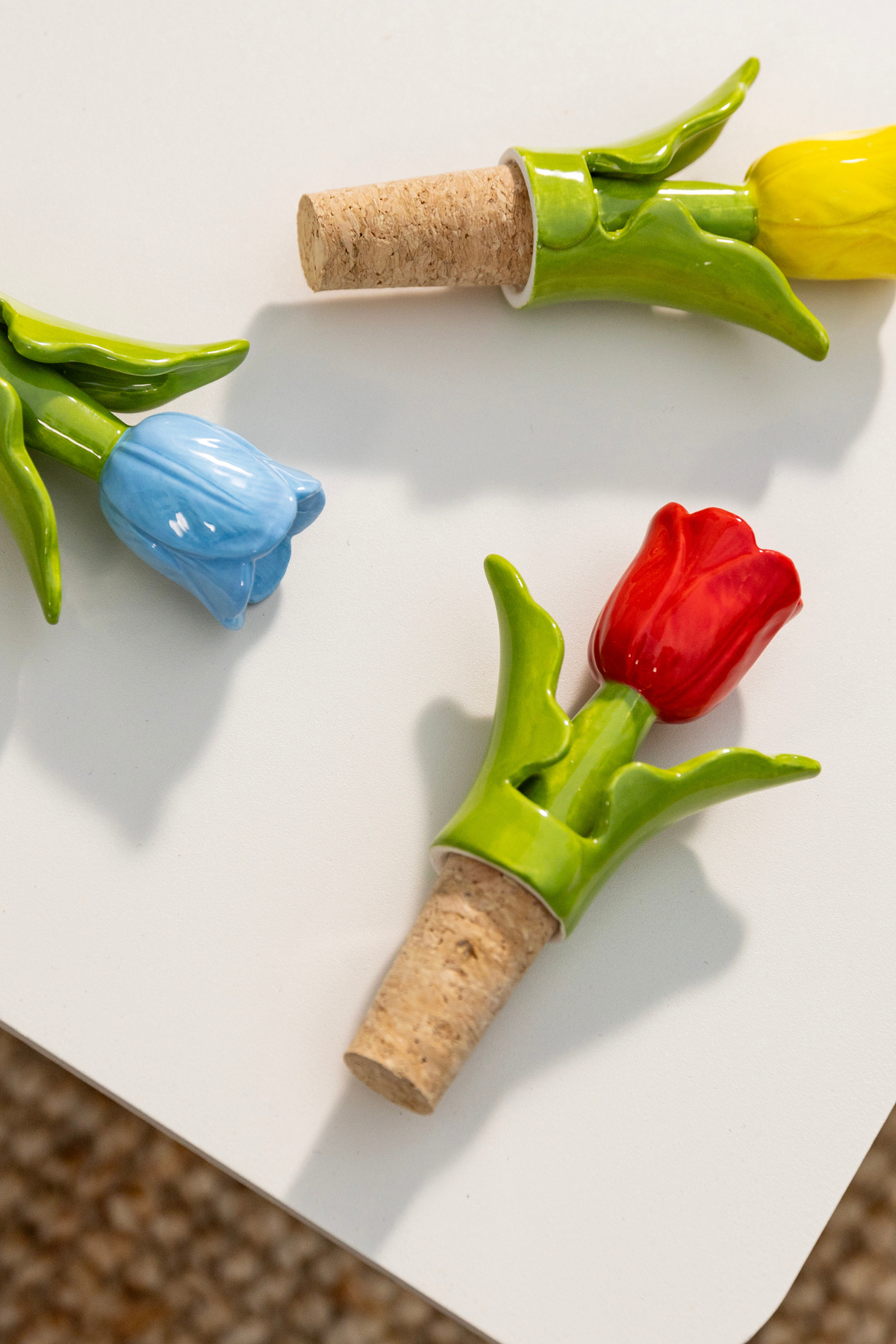 Tulip Bottle Stopper Red