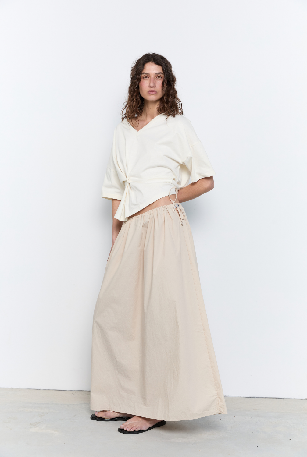Side Tie Skirt Birch