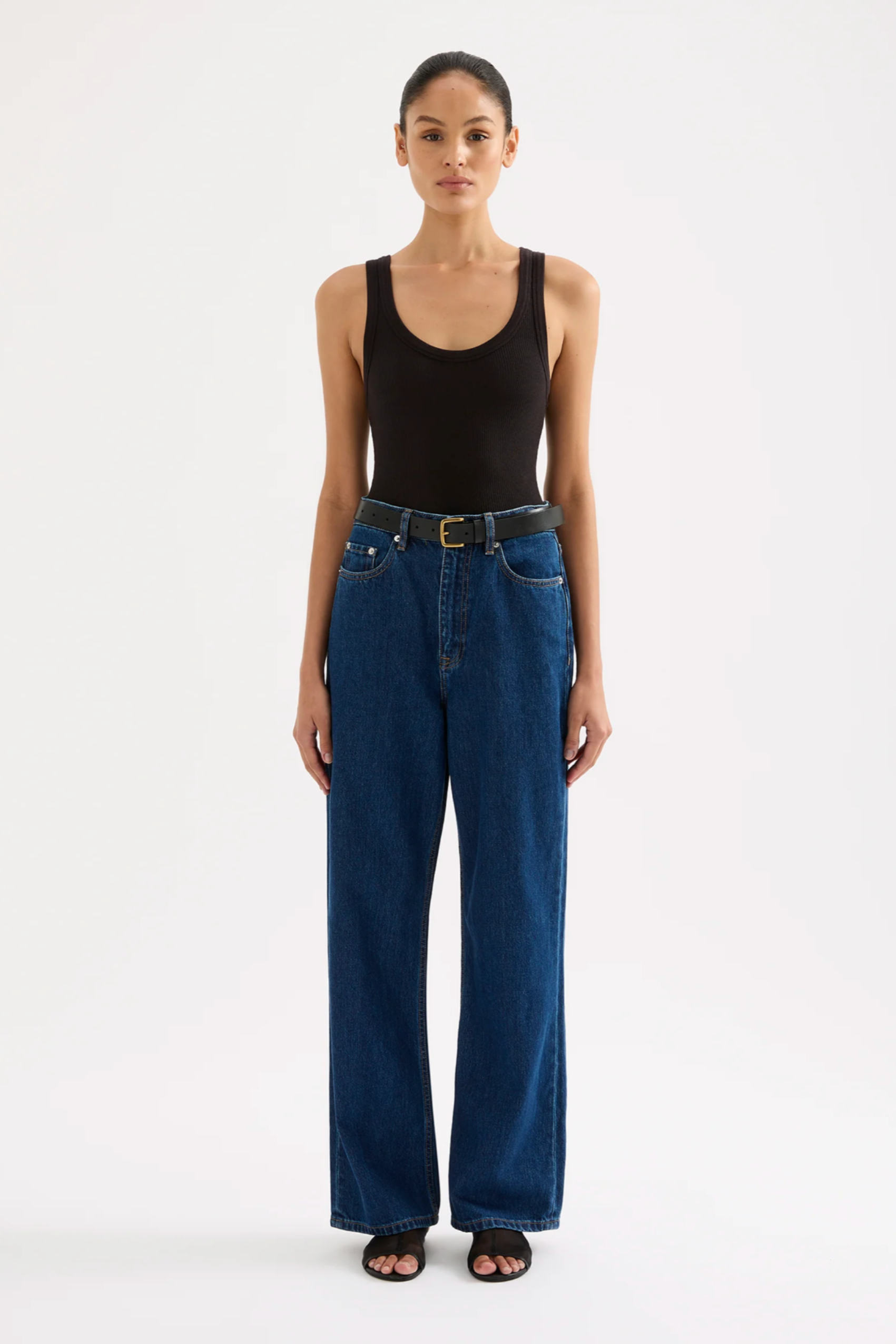 Organic Relaxed Leg Jean Force Blue