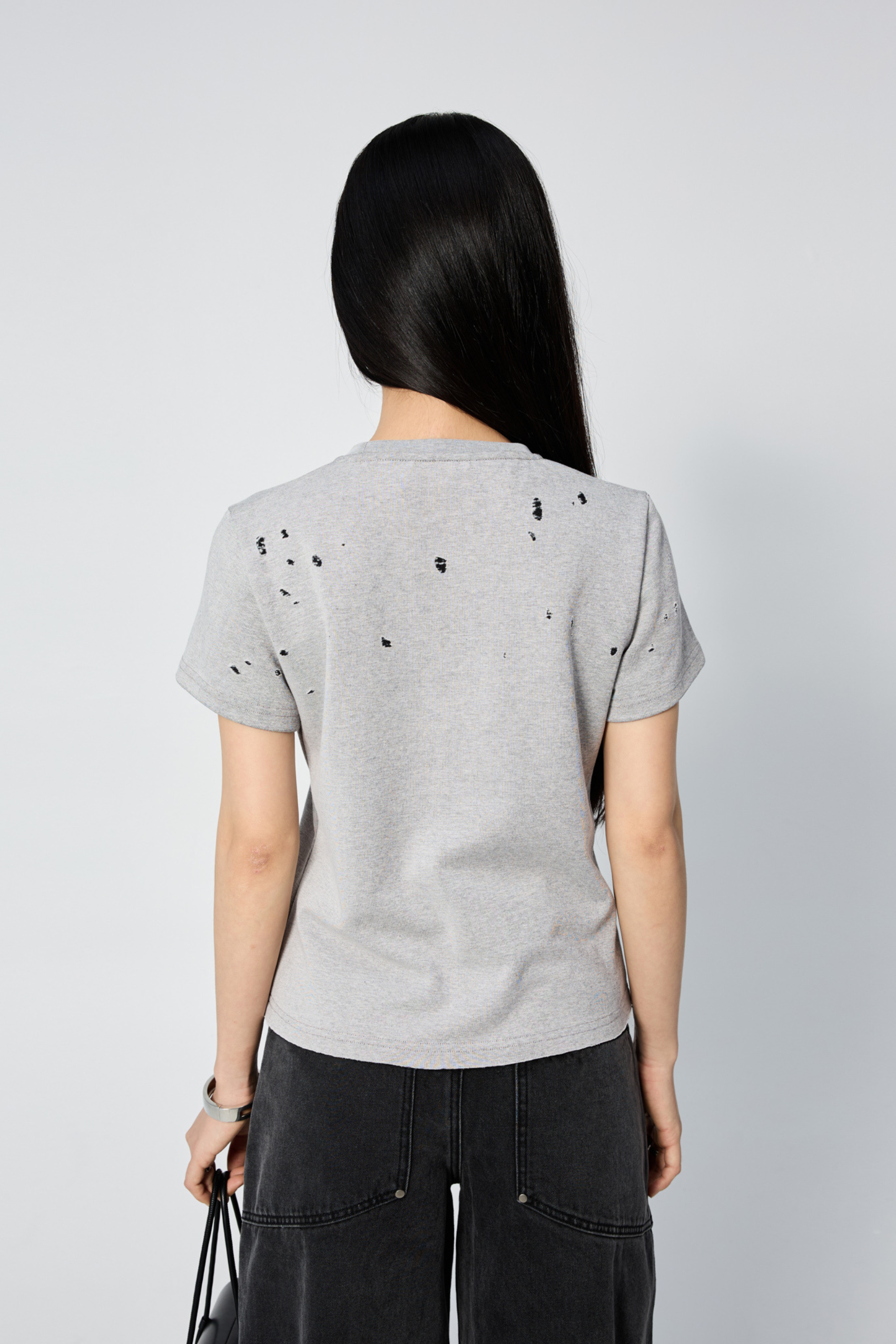 Burnout Tshirt Grey Constellation