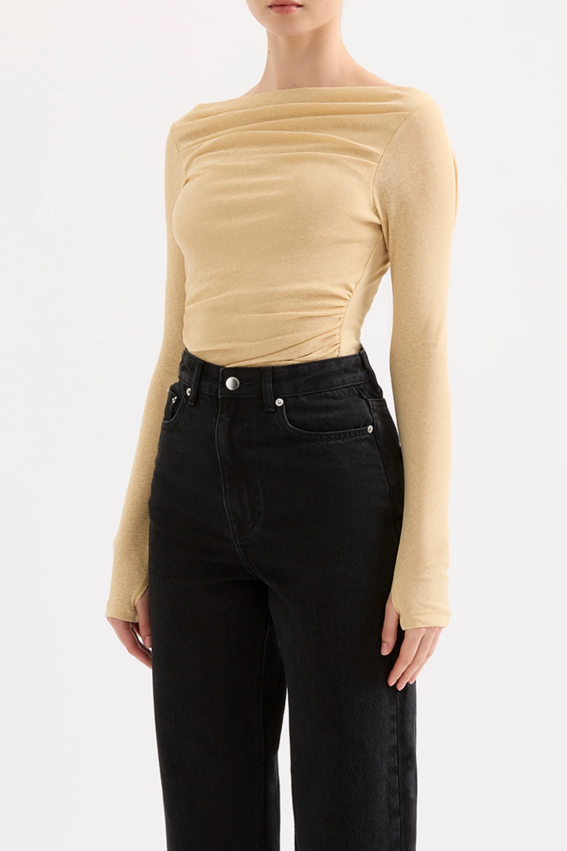 Ziel Off Shoulder Top Butter