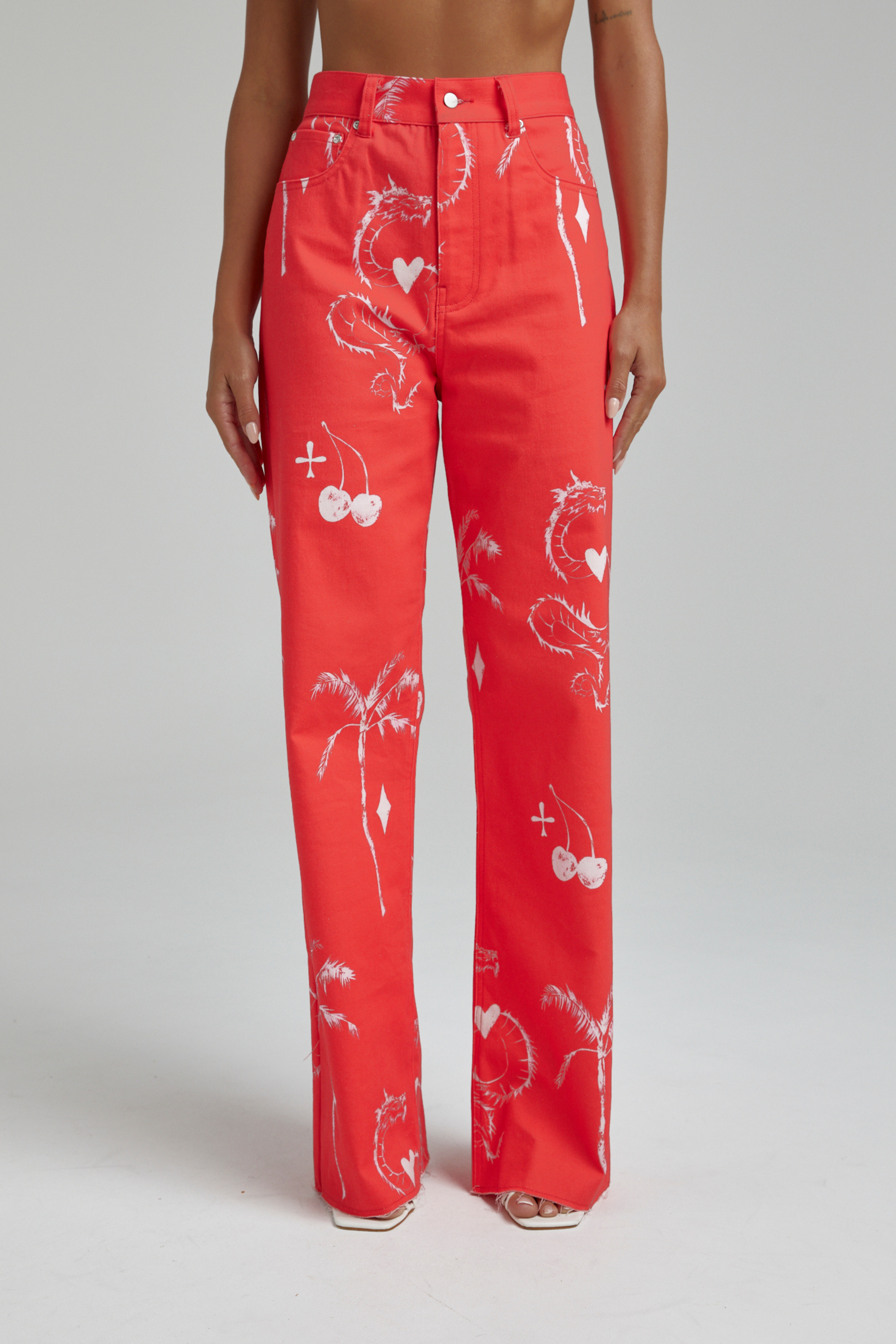 Jeans Red Dragon of Hearts