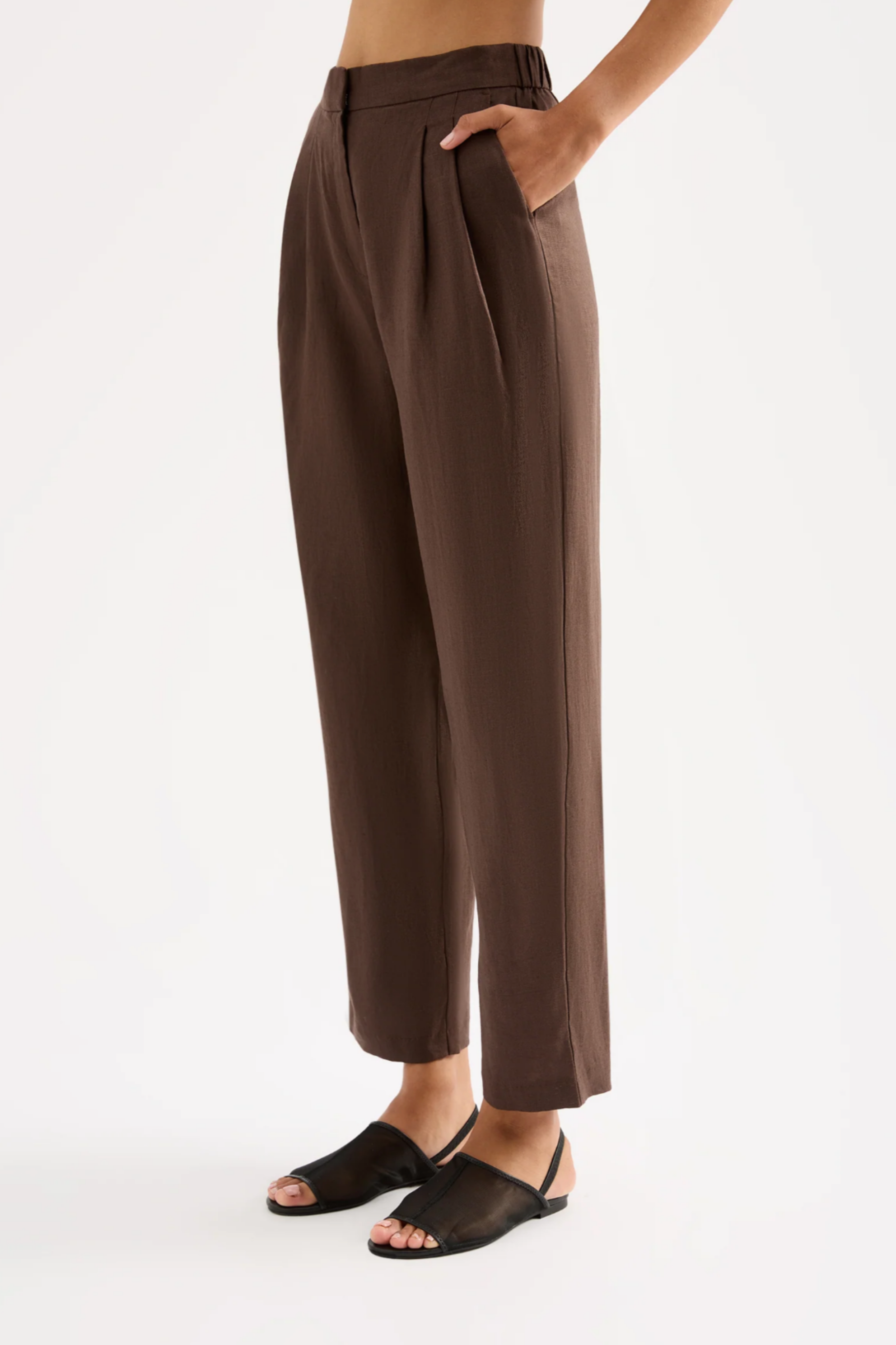 Ingrid Linen Pant Clove