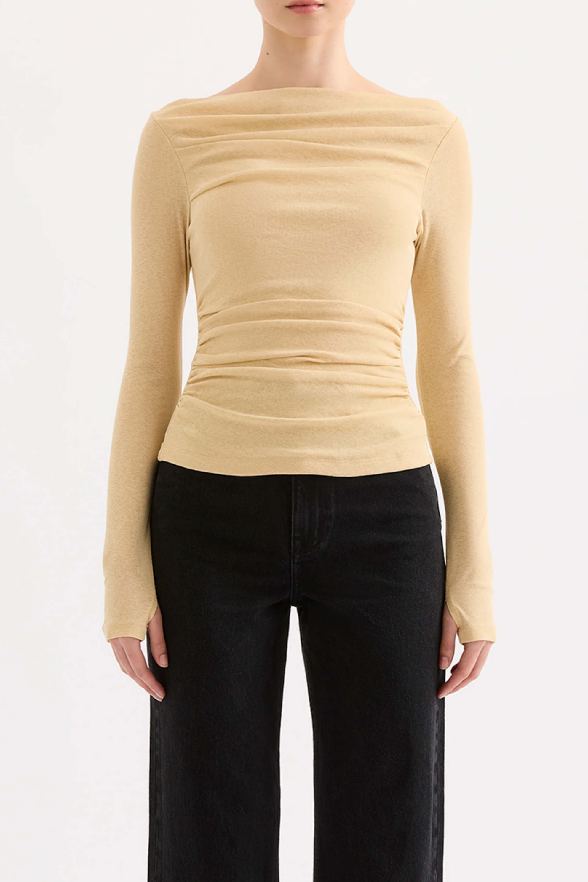 Ziel Off Shoulder Top Butter