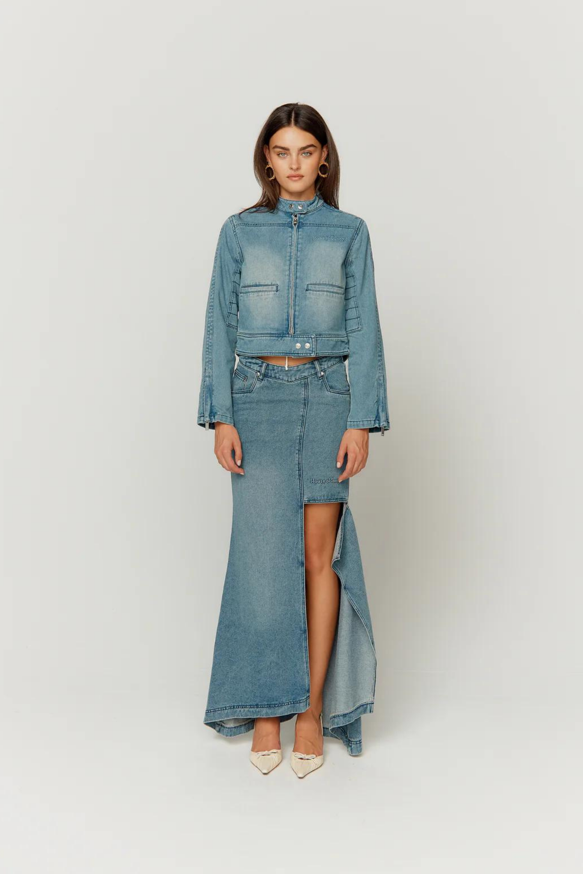 Cascade Skirt Denim