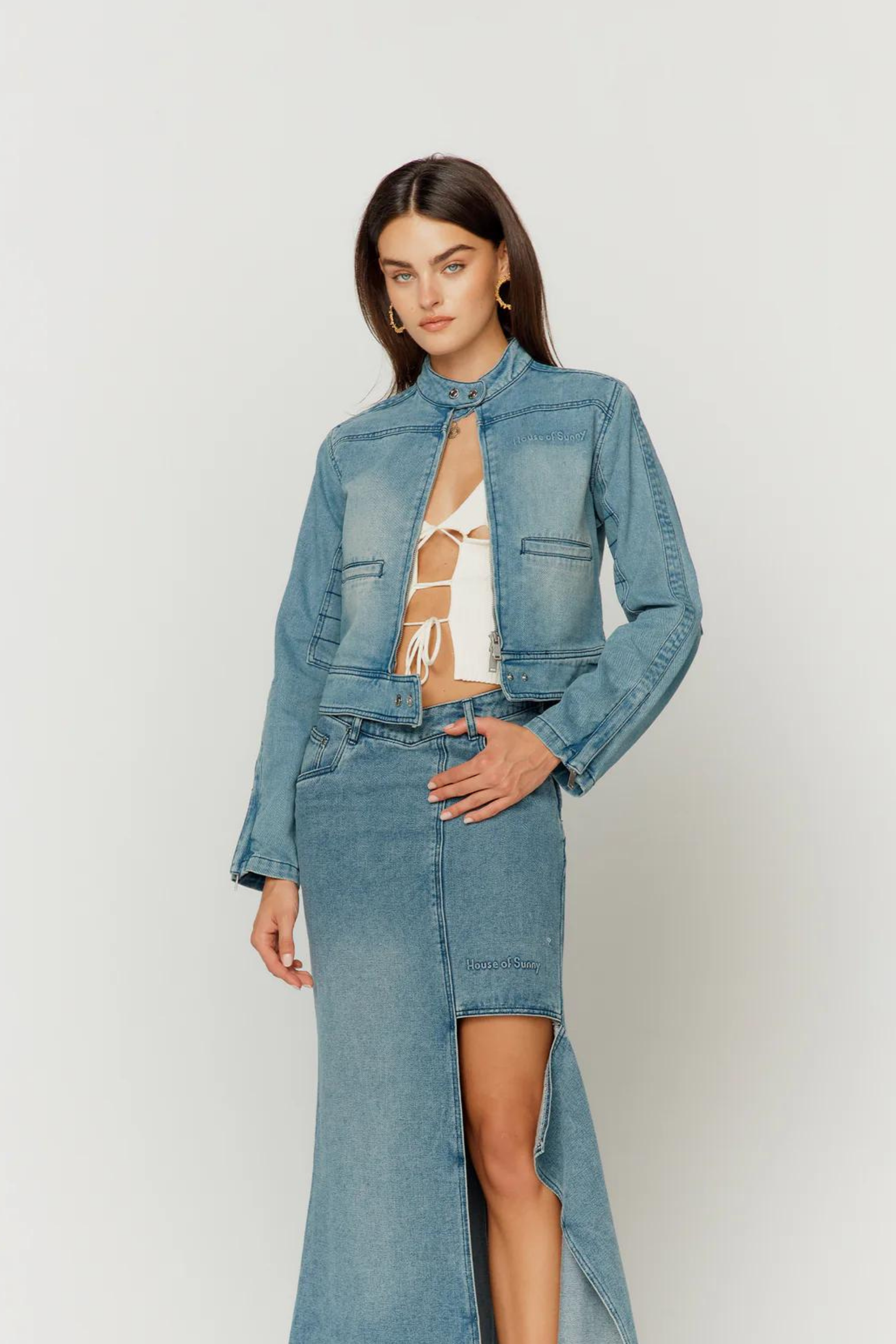 Cascade Skirt Denim