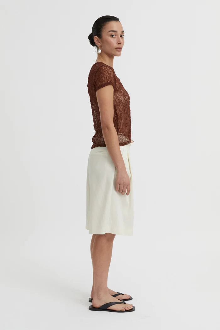 Riven Baby Tee Brown