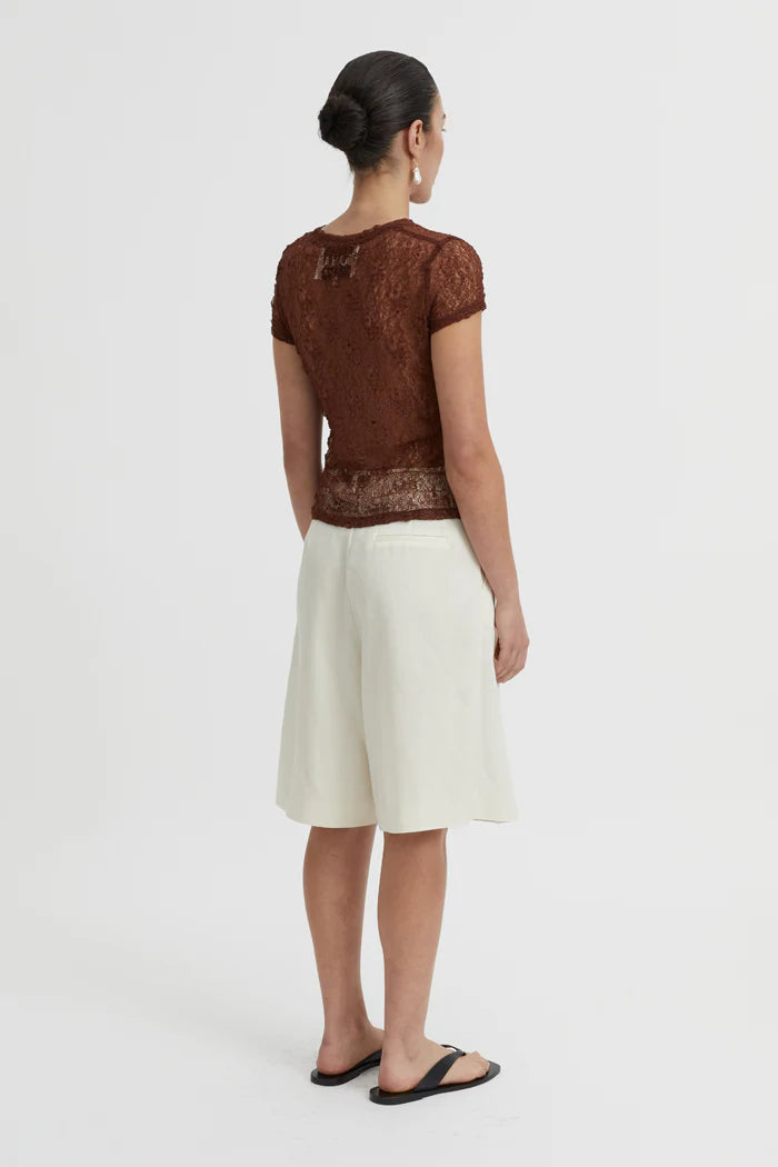 Riven Baby Tee Brown