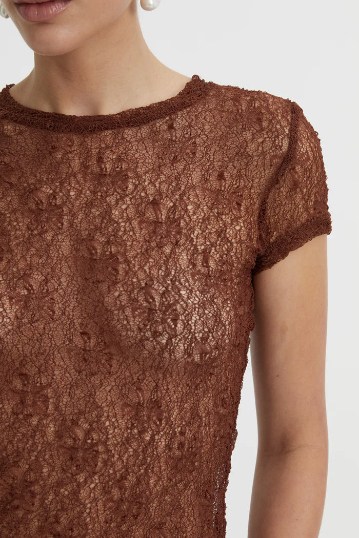 Riven Baby Tee Brown