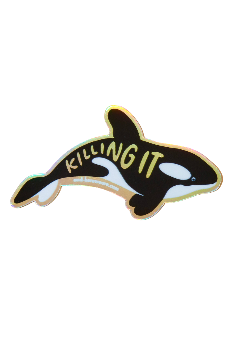 Killing It Orca Holographic Vinyl Sticker