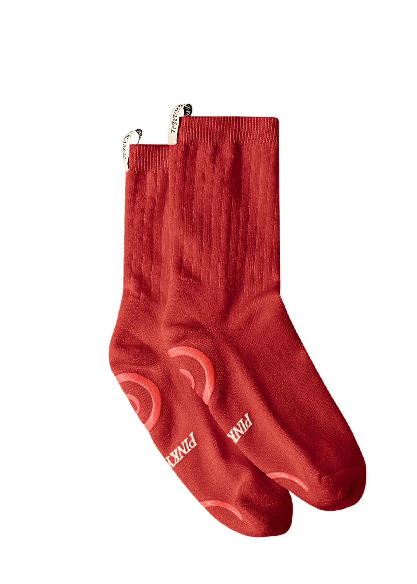 Pilates Spiral Grip Sock Red