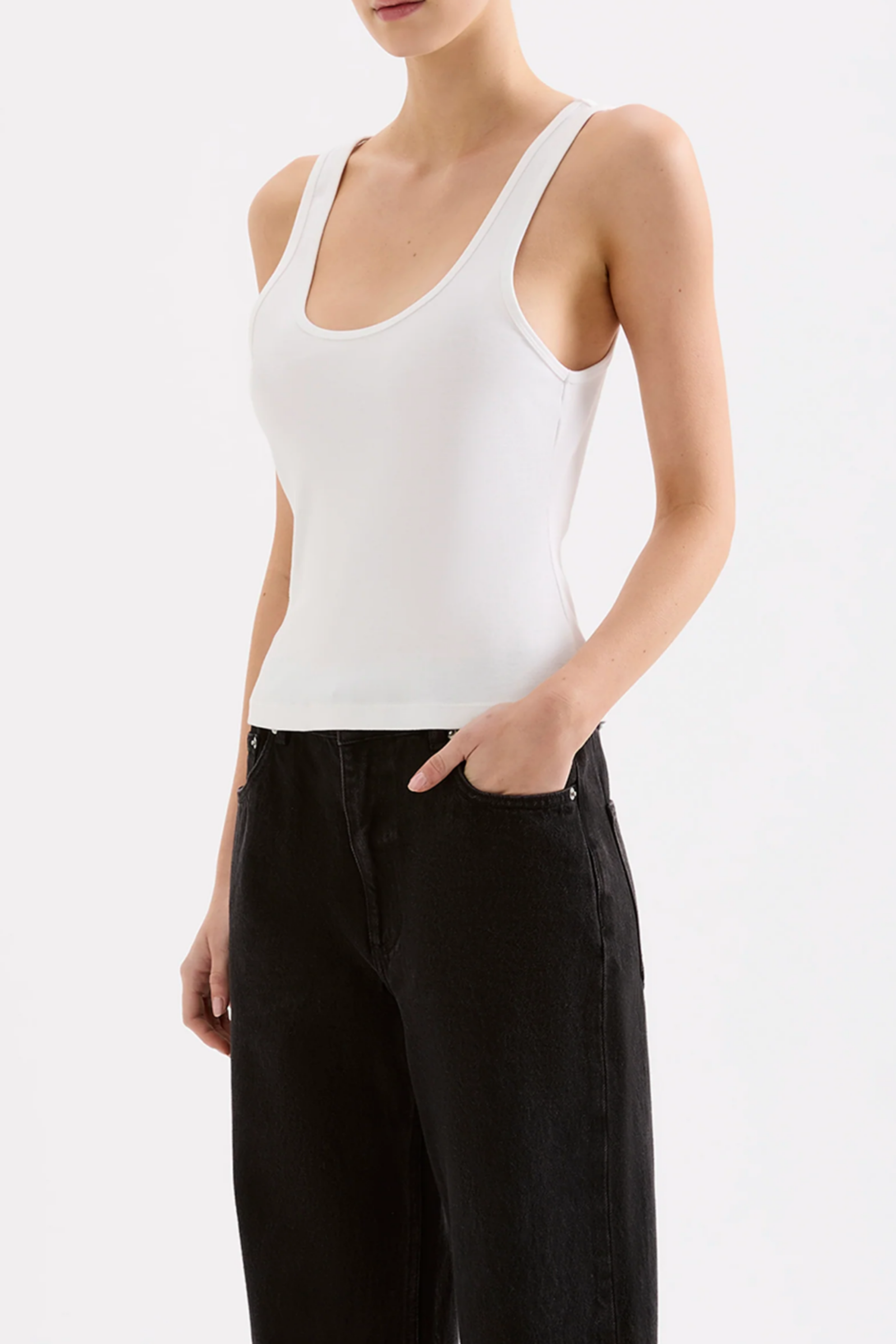 Organic 90's Singlet White