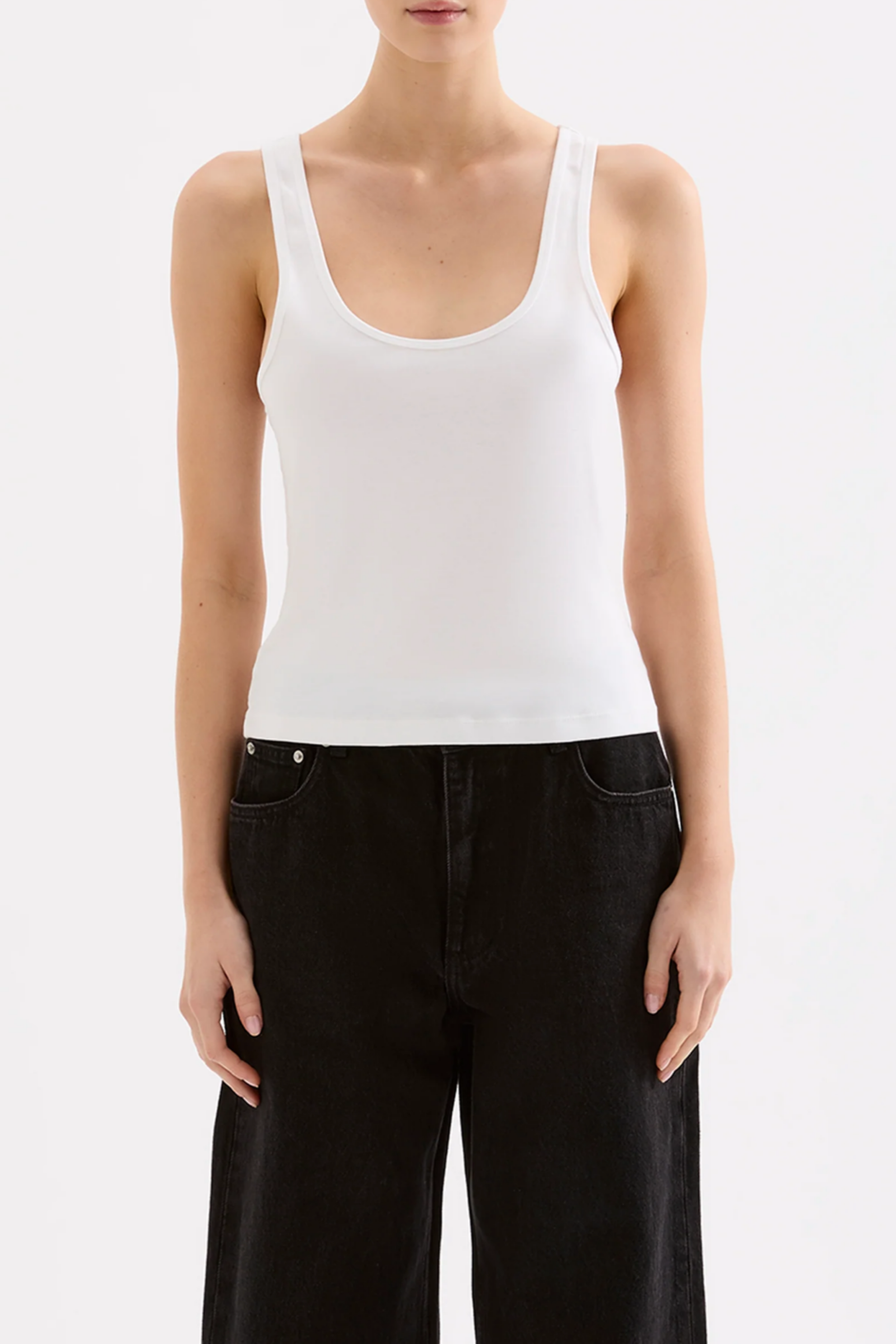 Organic 90's Singlet White