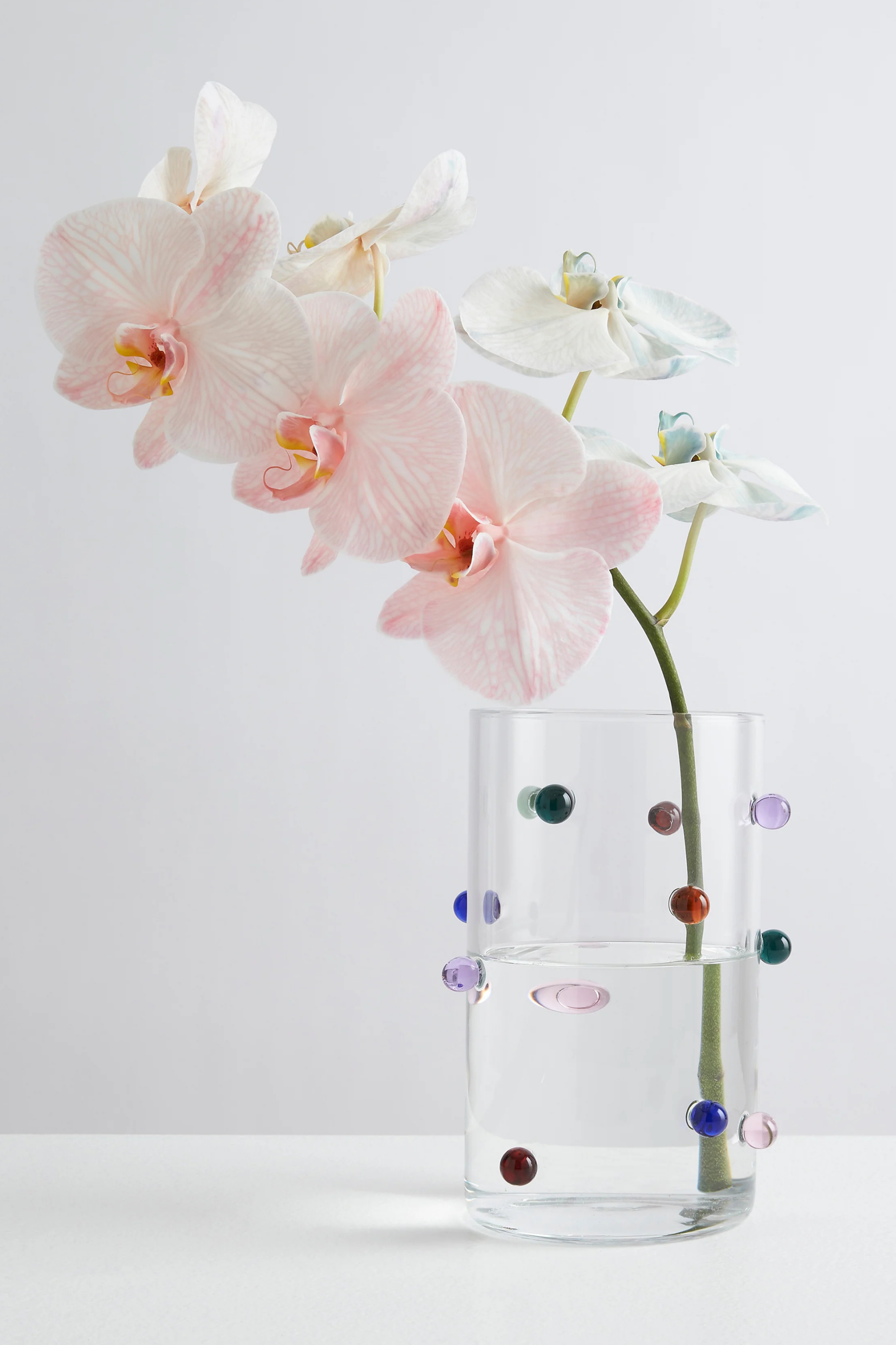 Pomponette Vase Clear/Multi