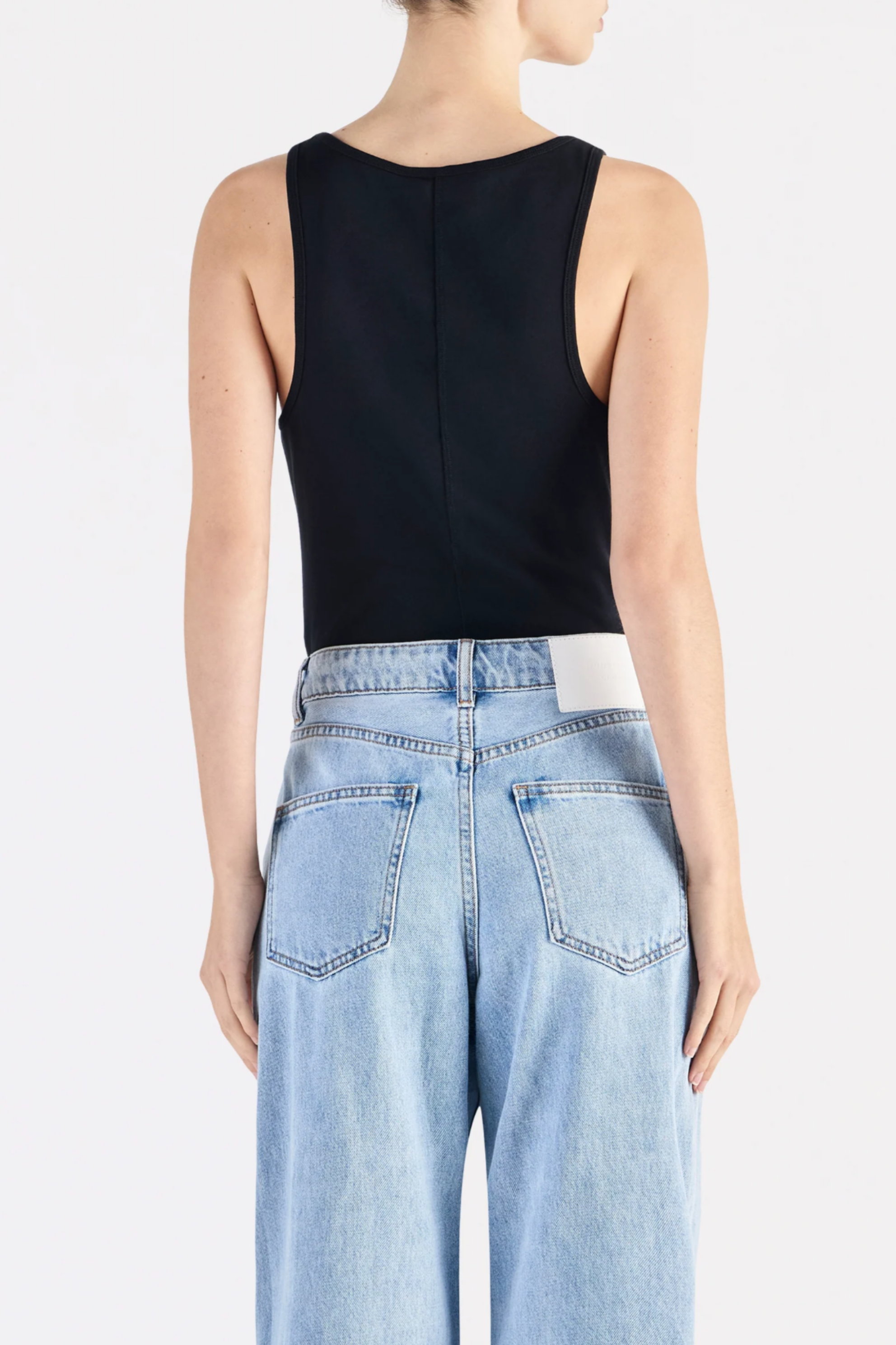 Organic 90's Singlet Black