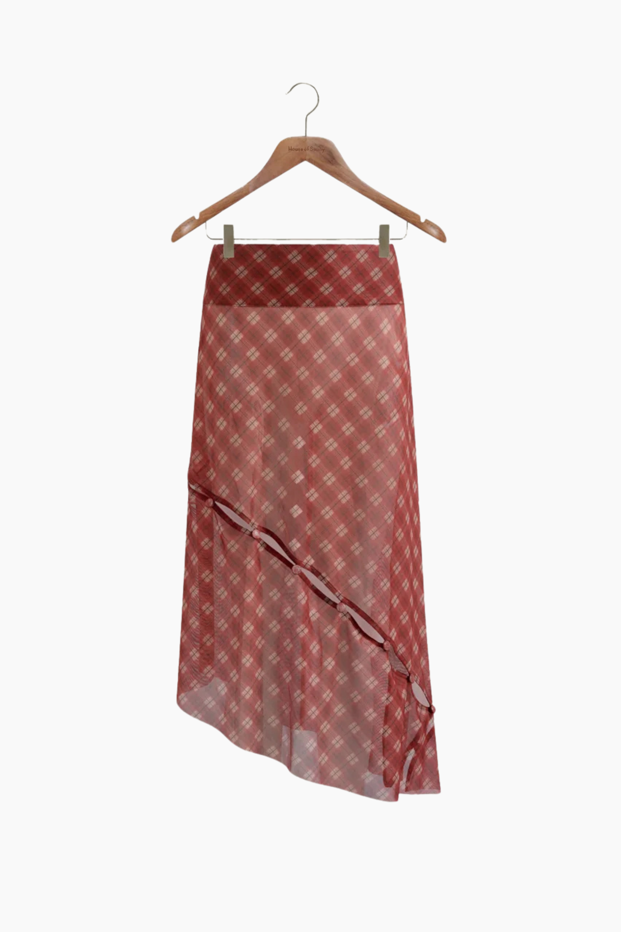 Mesh Skirt Retro Check