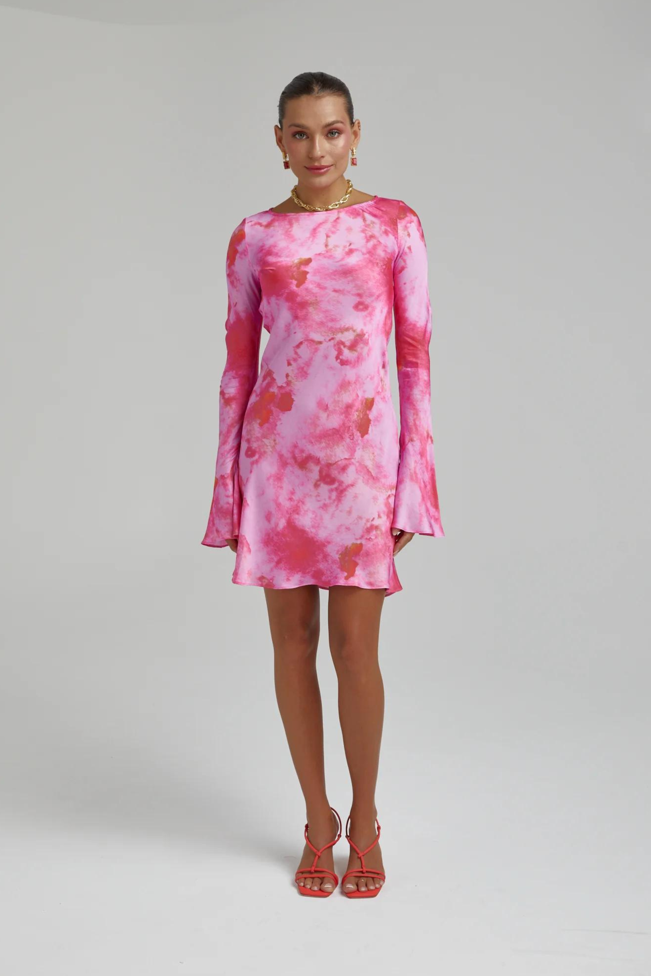 Farrah Mini Dress Hibiscus