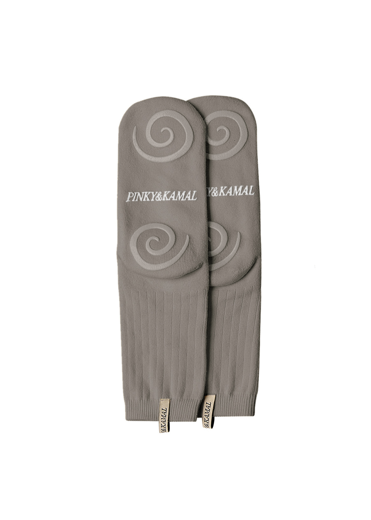 Pilates Spiral Grip Sock Pebble Grey