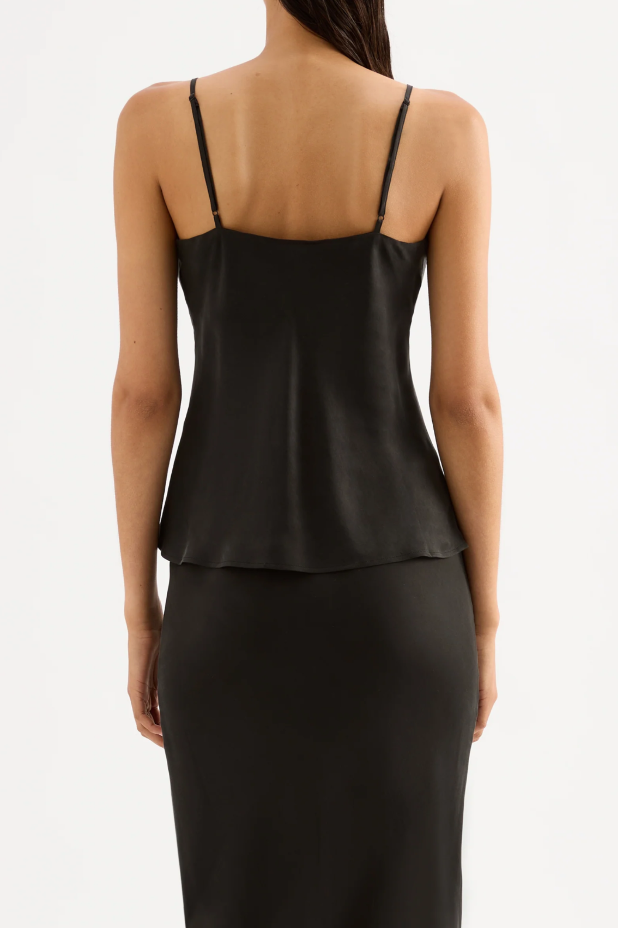 Linnea Cupro Cami Black