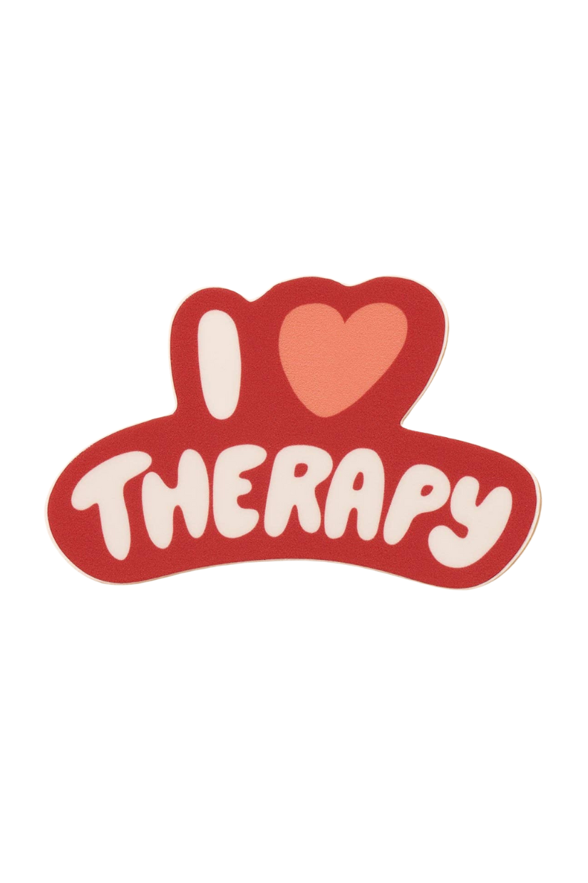 I Heart Therapy Vinyl Sticker