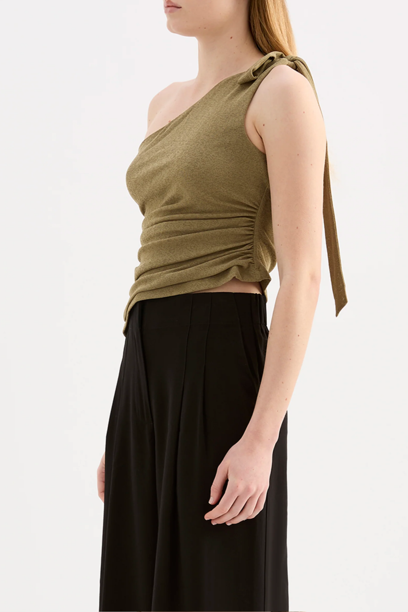 Fiora Mesh Top Deep Olive