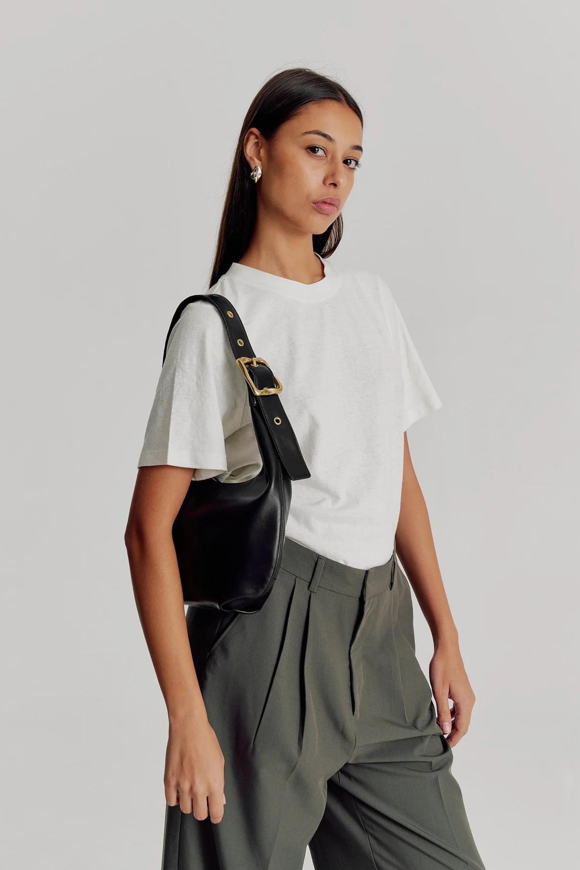 Everyday Croissant Bag Black